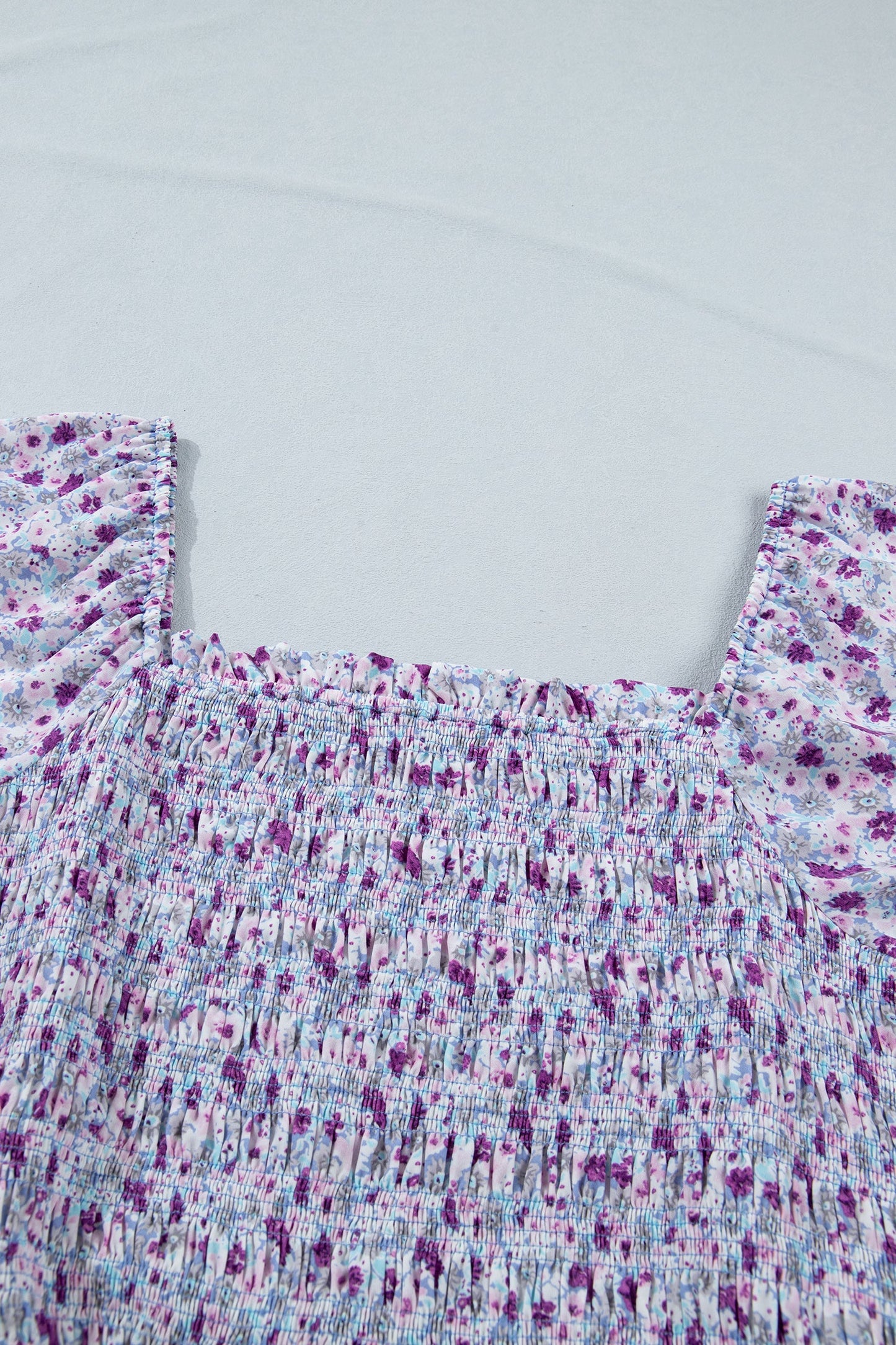 Lavender Fields Smocked Floral Maxi Dress
