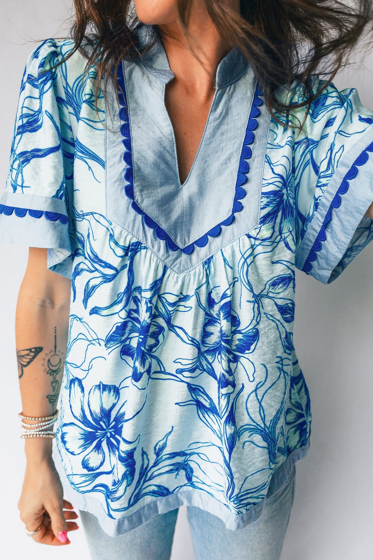 Bluebell Ricrac Floral Blouse
