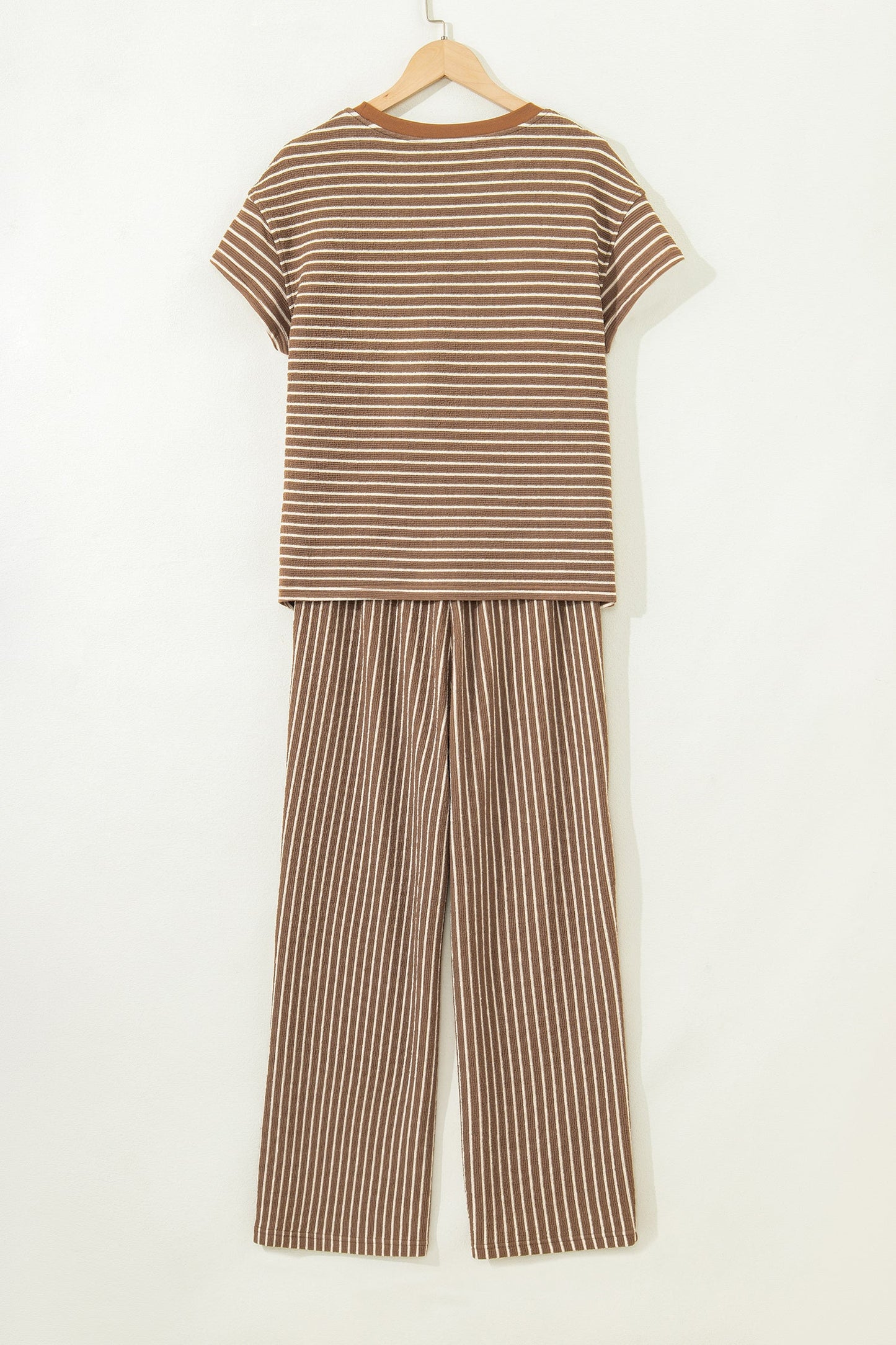 Saddle Stripe Wide Leg Matching Set