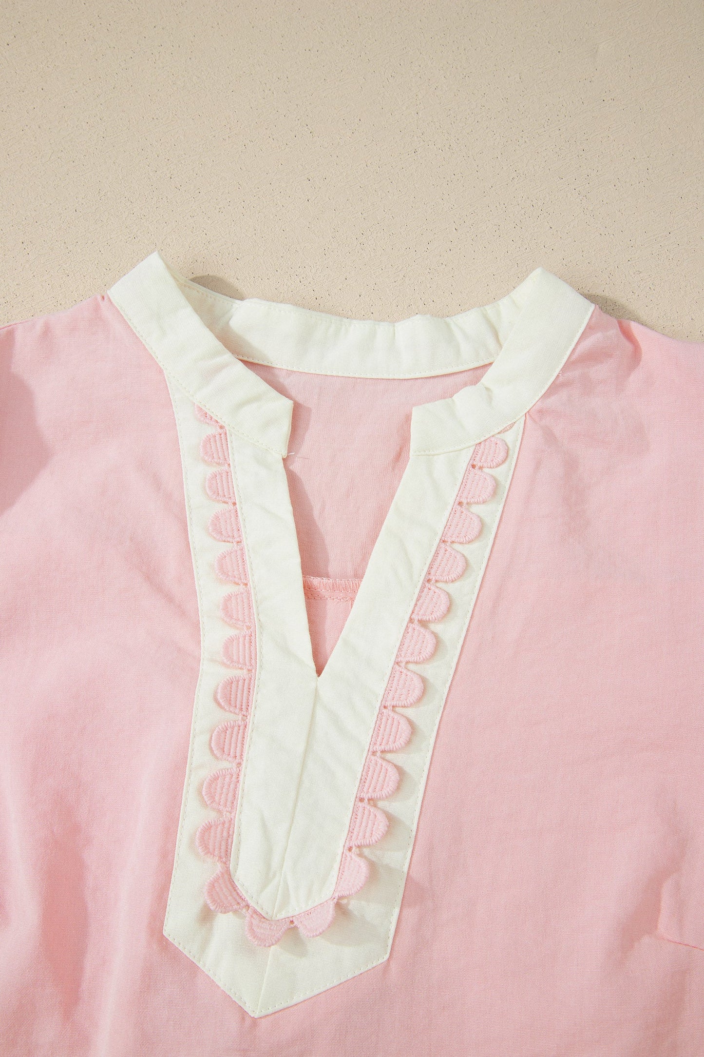 Blushing Belle Scallop Mini Dress