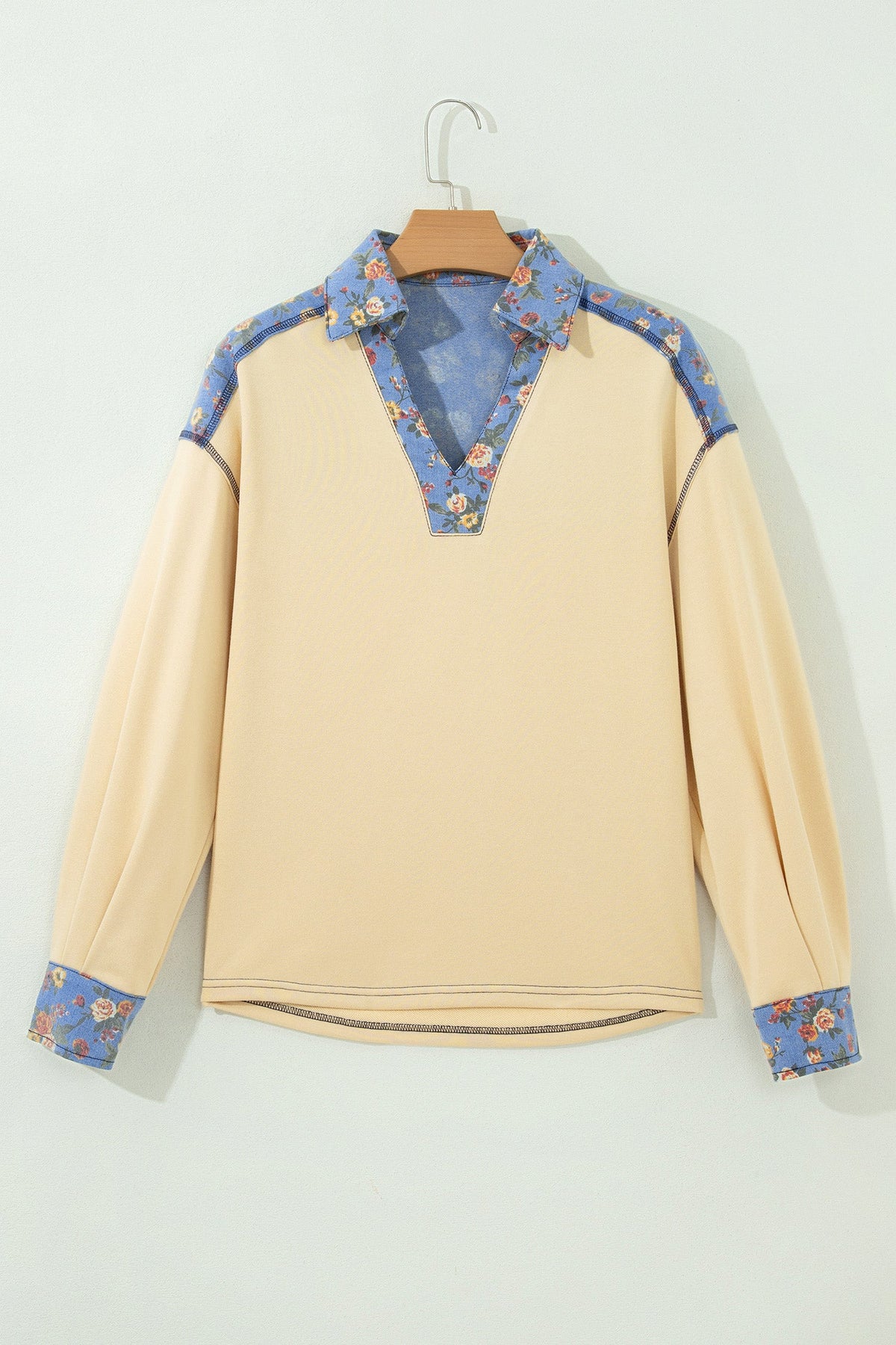 Bluebell Denim & Floral Pullover