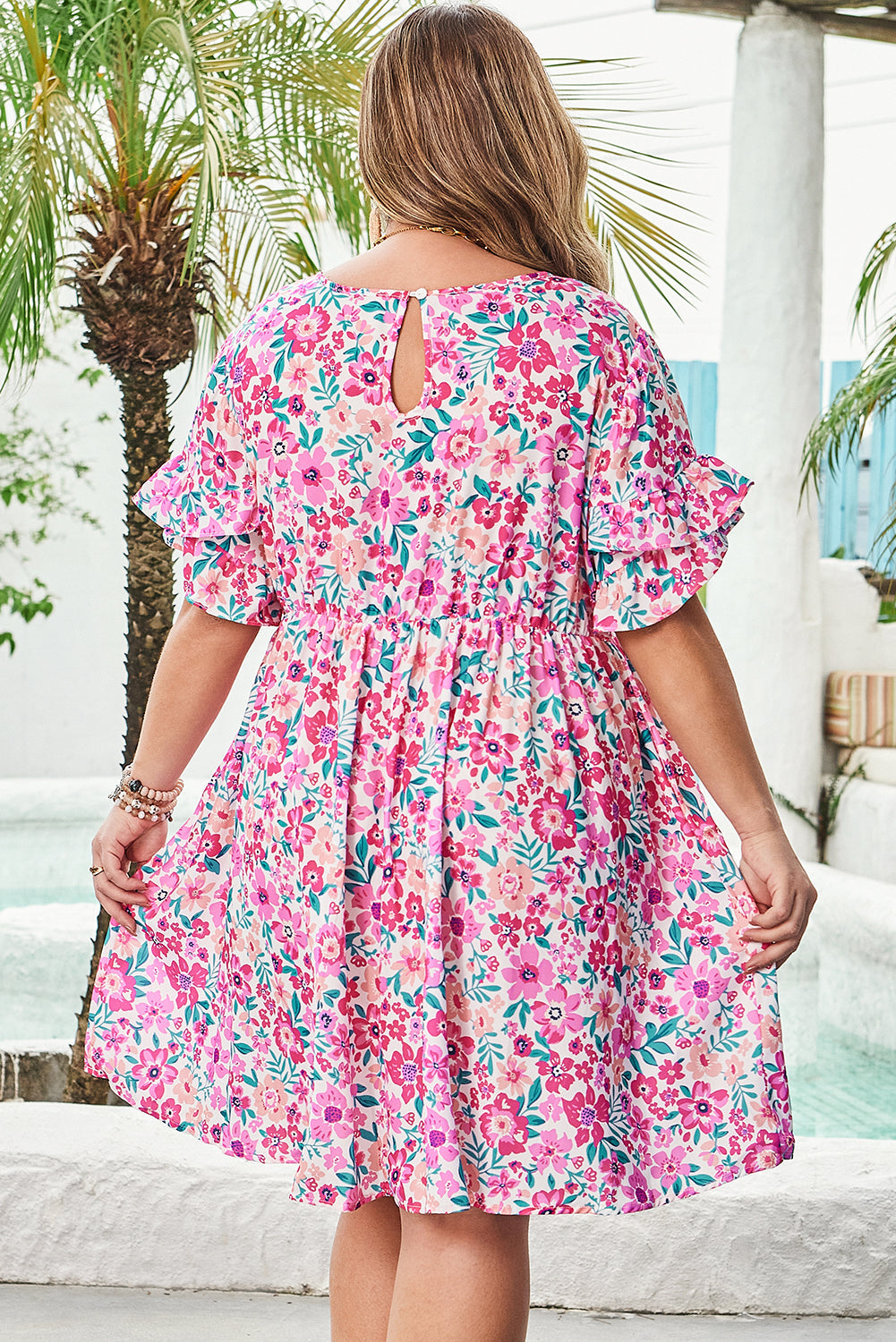 Sweet Magnolia Floral Mini Dress