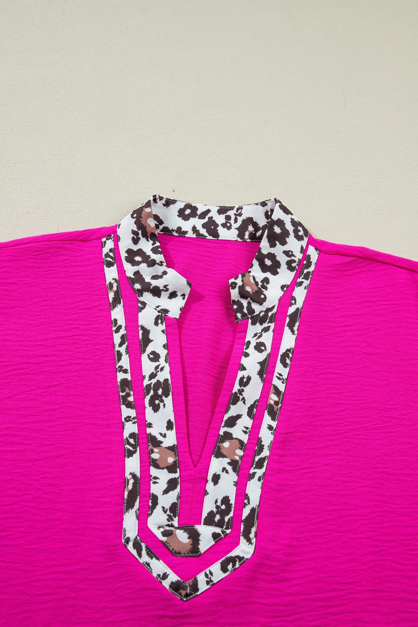 Wild Heart Leopard Trim Blouse