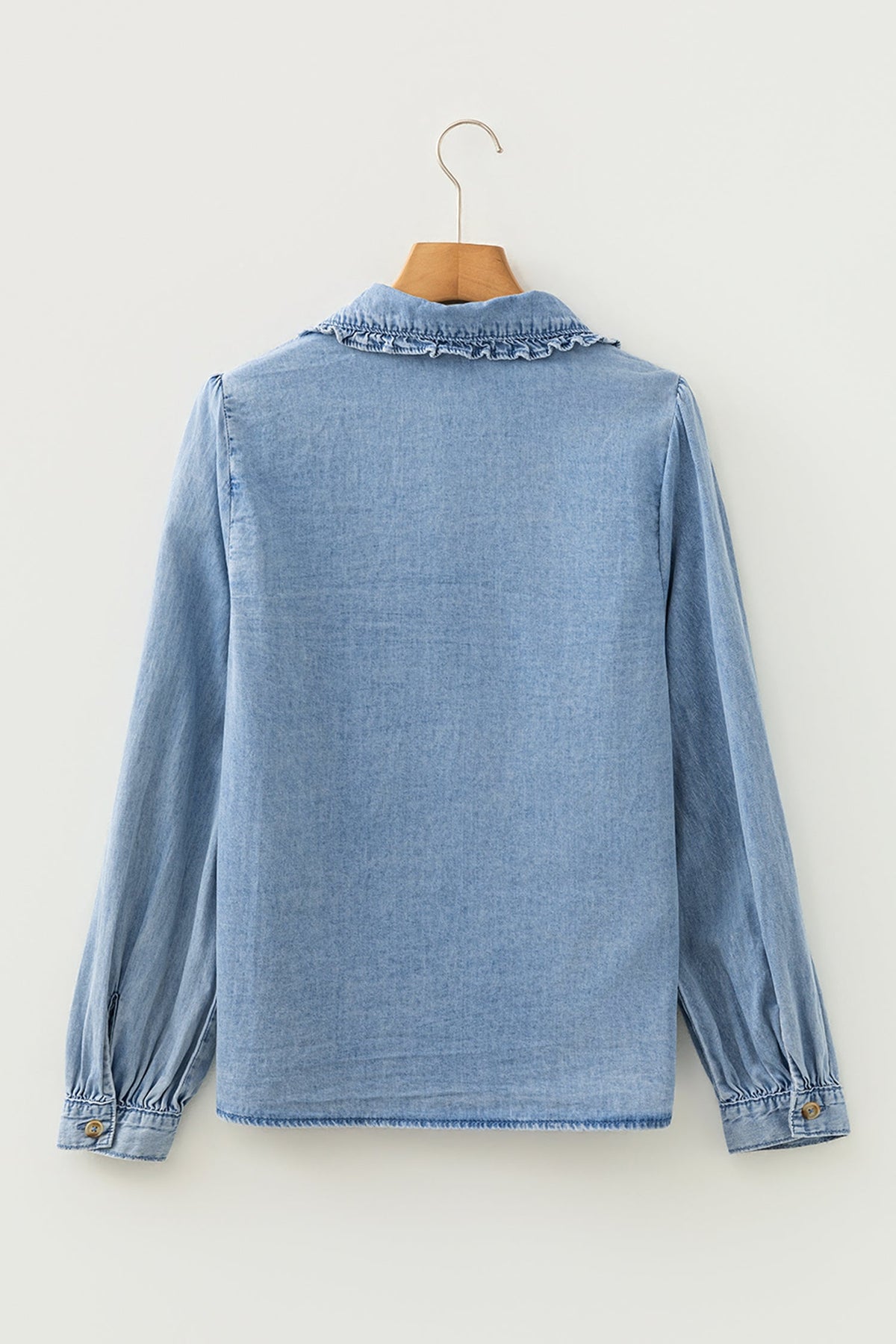 Blue Belle Ruffle Denim Shirt