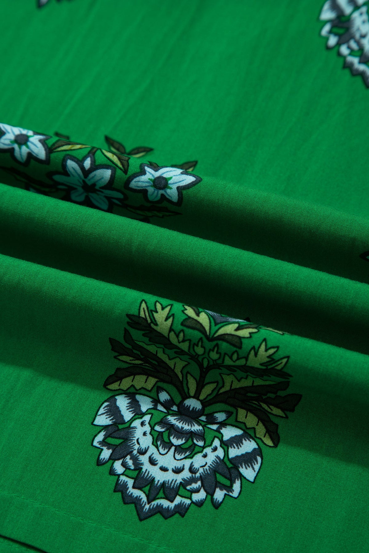 Emerald Wildflower Smocked Maxi Dress