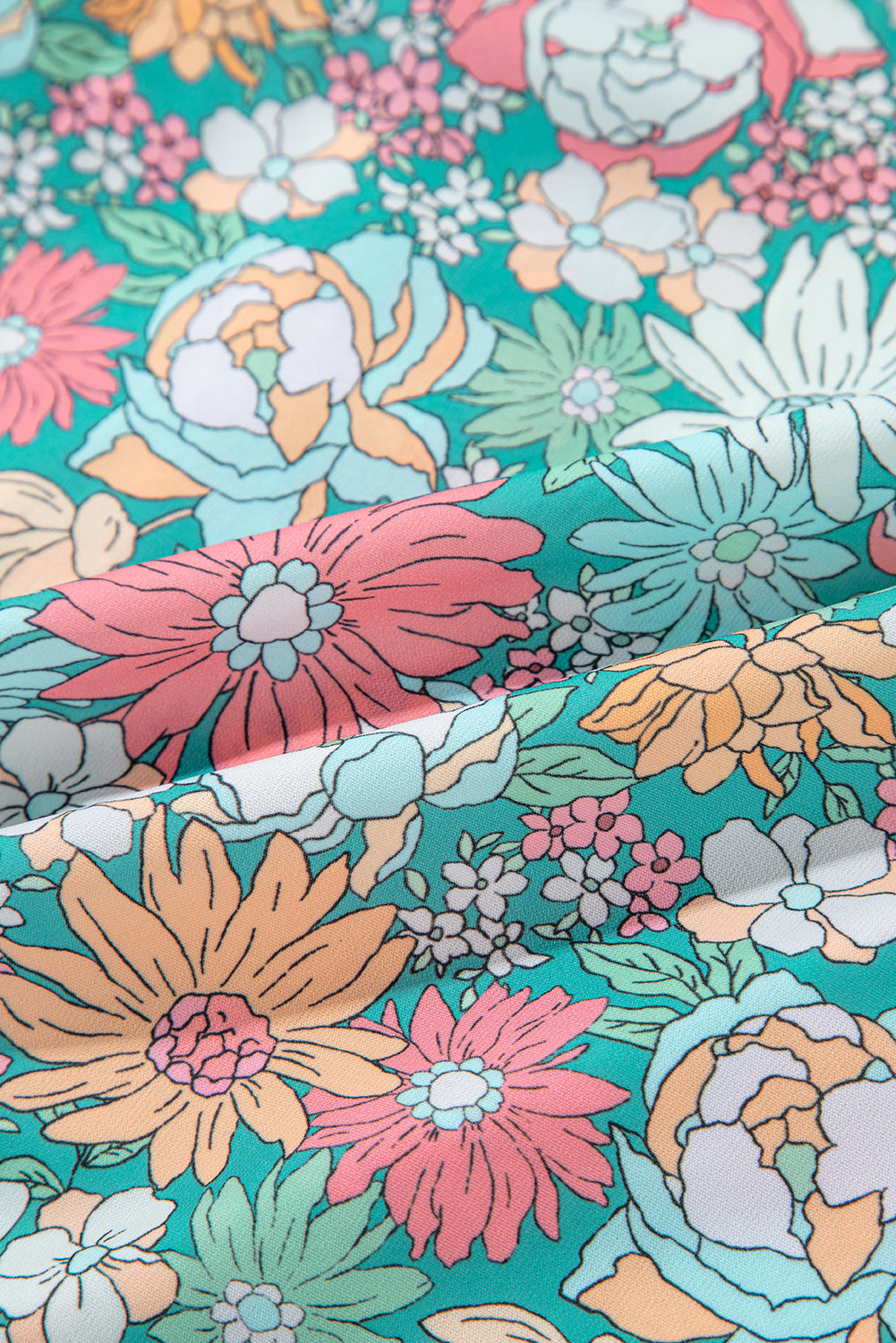 Wildflower Peplum Puff Sleeve Blouse
