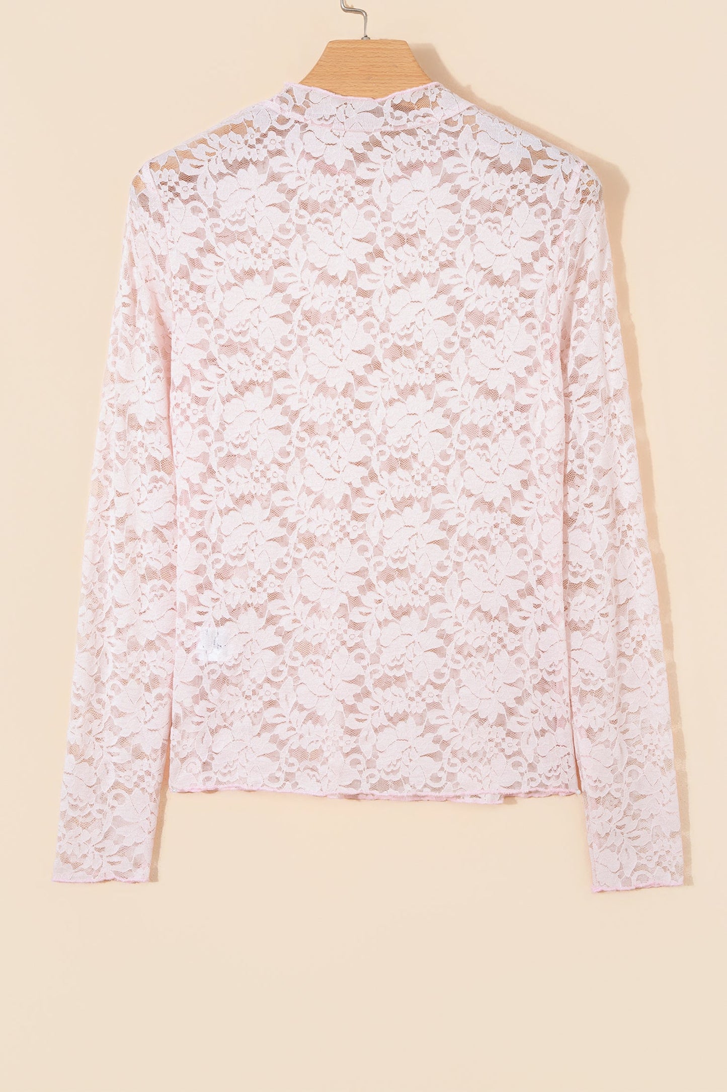 Blush & Lace High Neck Top