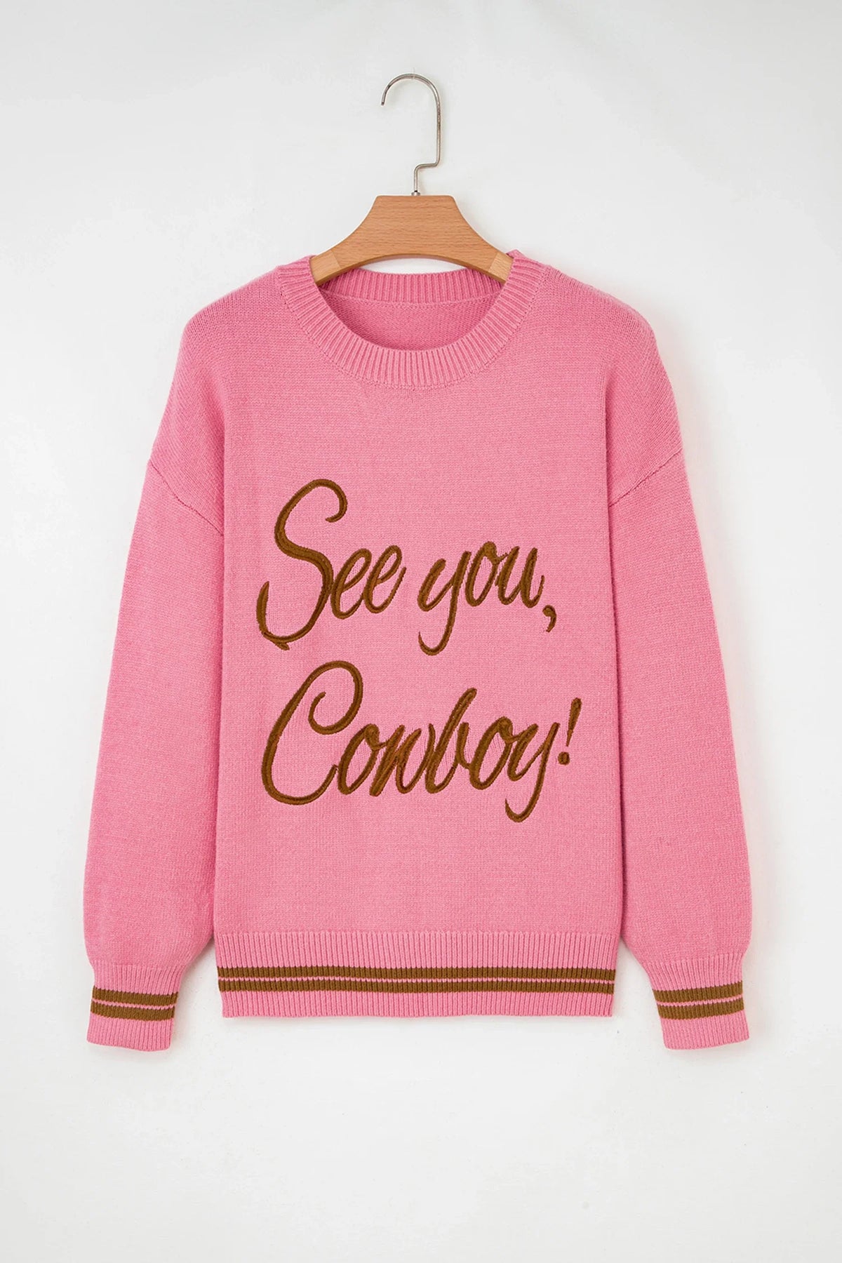 See You Cowboy Embroidered Sweater