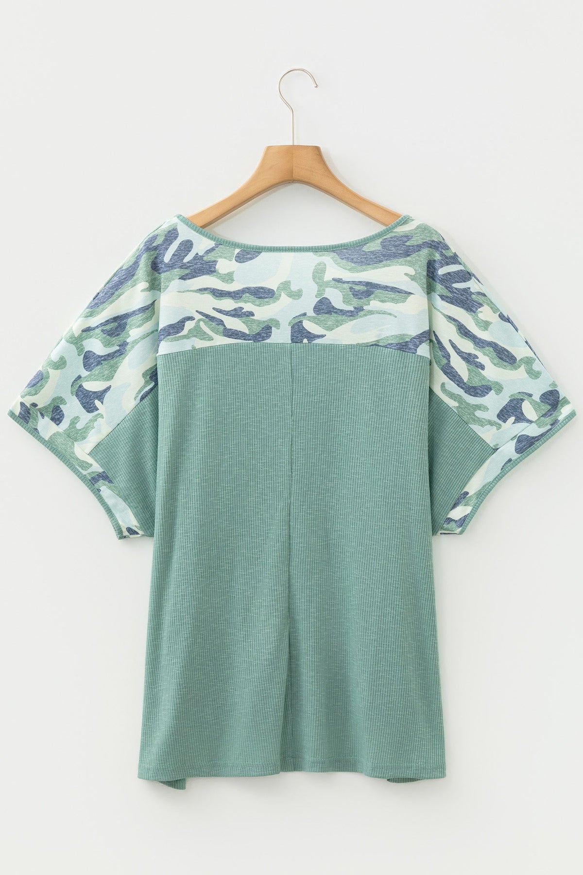 Sage & Camo Patchwork Tee