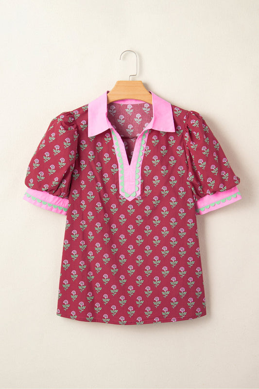 Berry Belle Floral Blouse