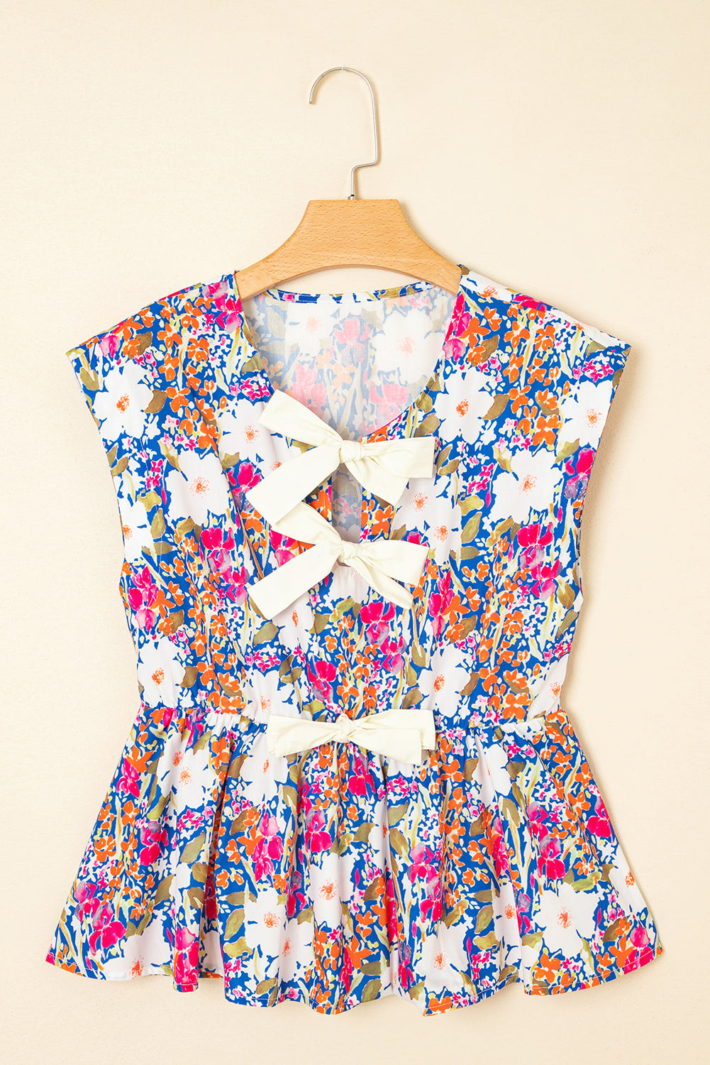 Wildflower Bow Peplum Blouse