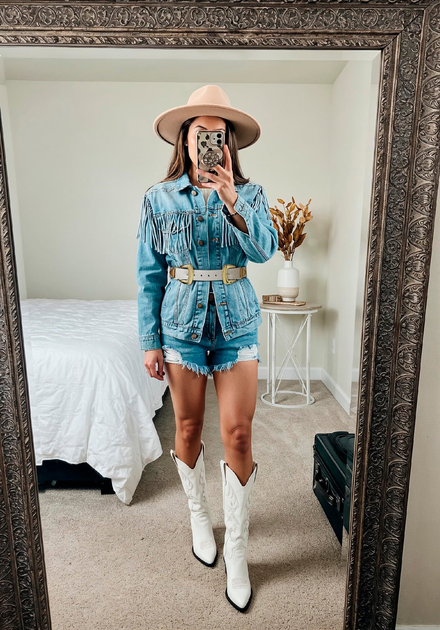 The Double Take Western Leather Belt