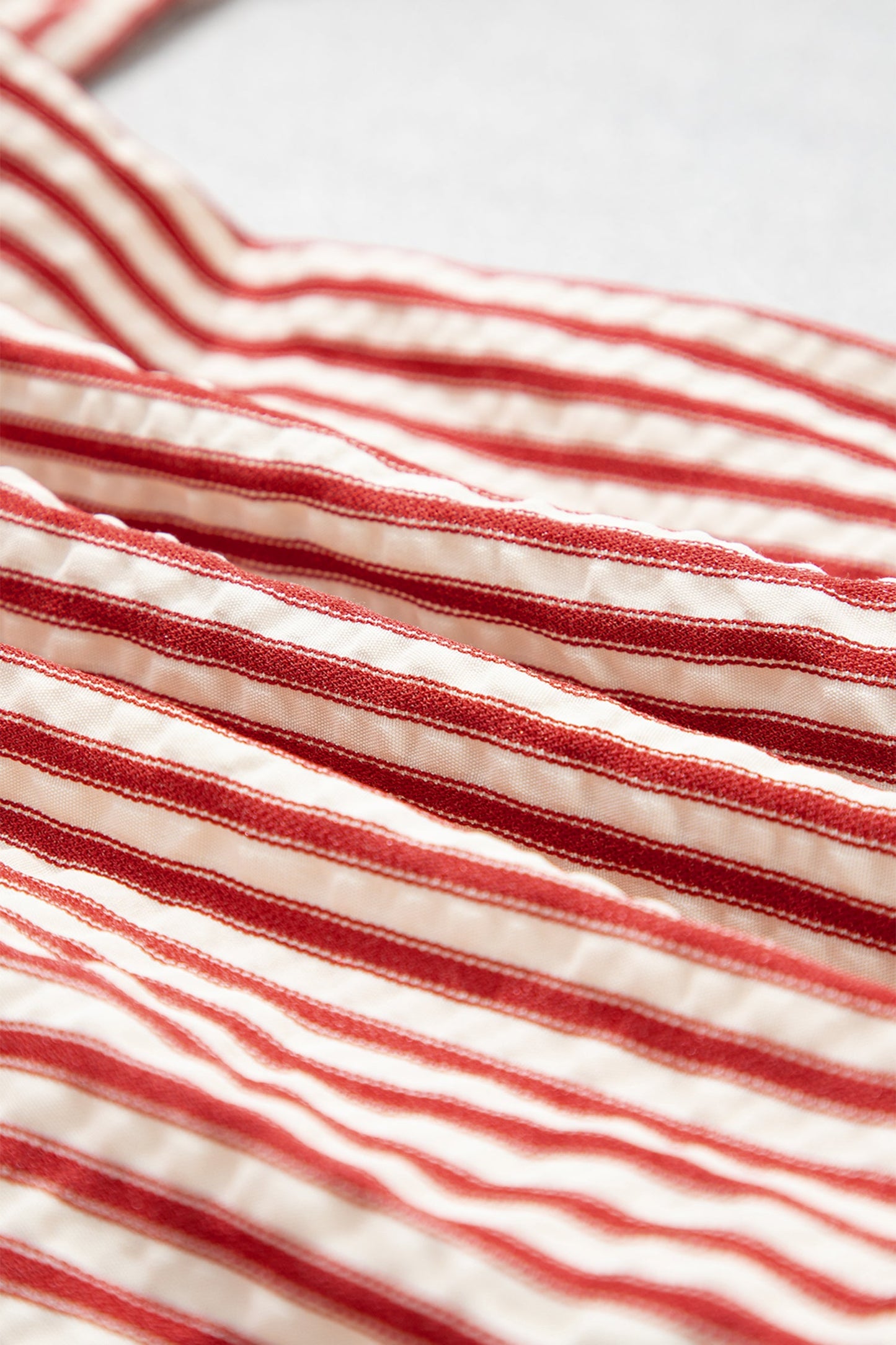 Sweetheart Stripe Ruffle Button-Up