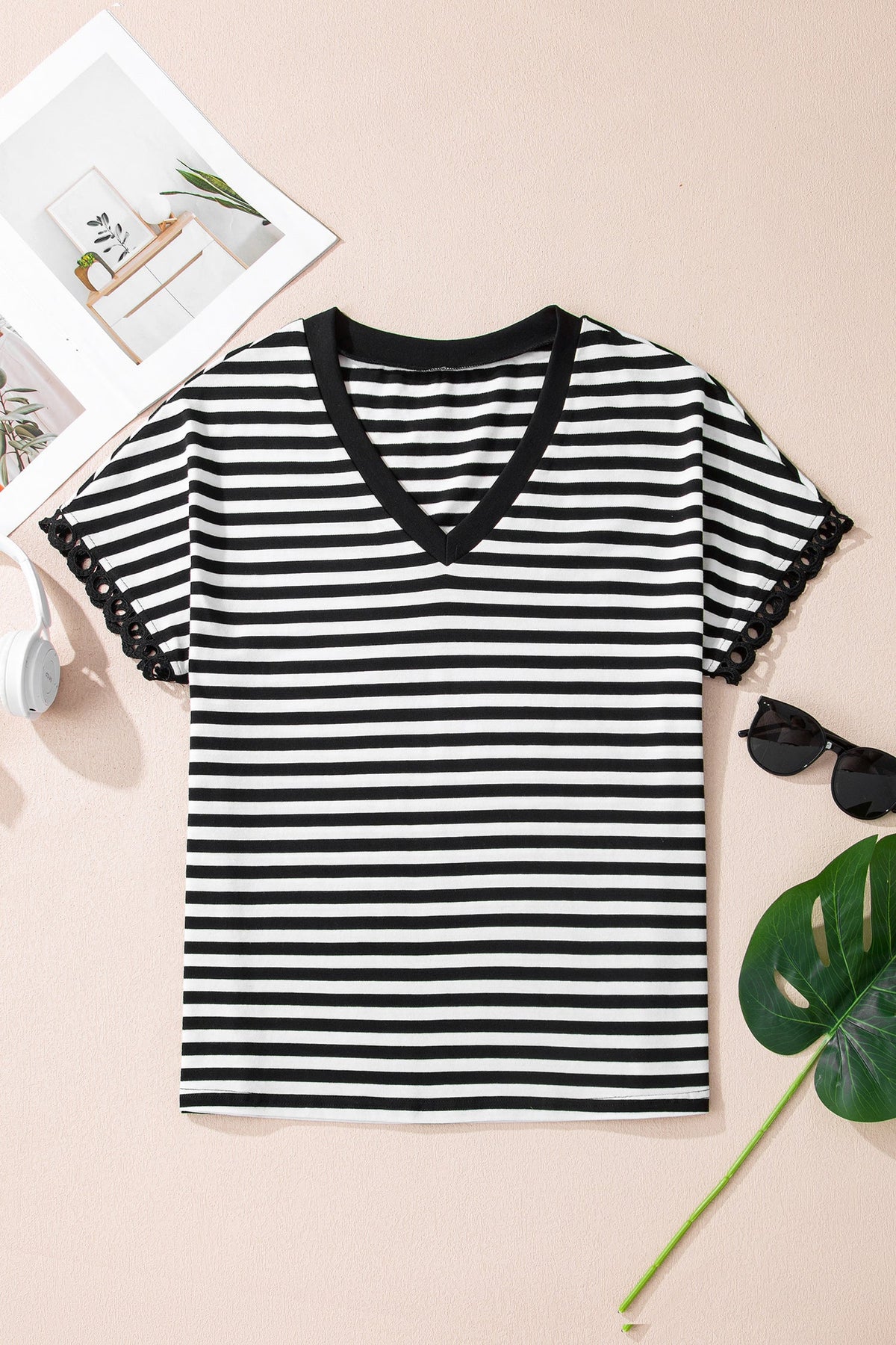 The Sunday Stroll Lace Trim Tee