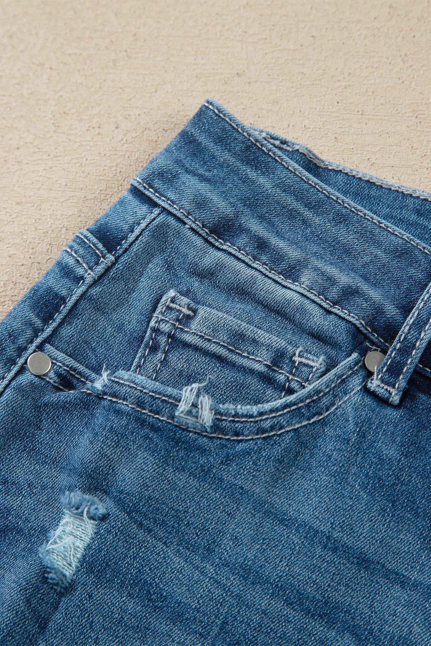 Sundown High Rise Frayed Flare Jeans