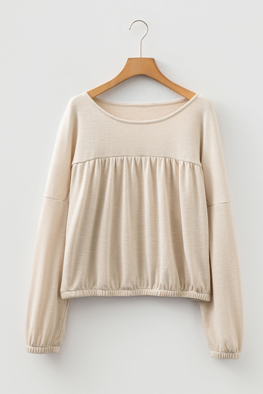 Soft Meadow Ribbed Knit Blouse
