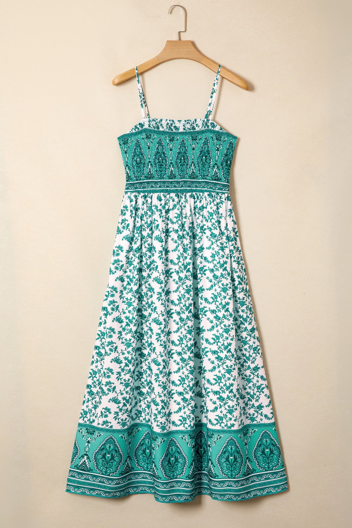 Sagebrush Border Print Maxi Dress
