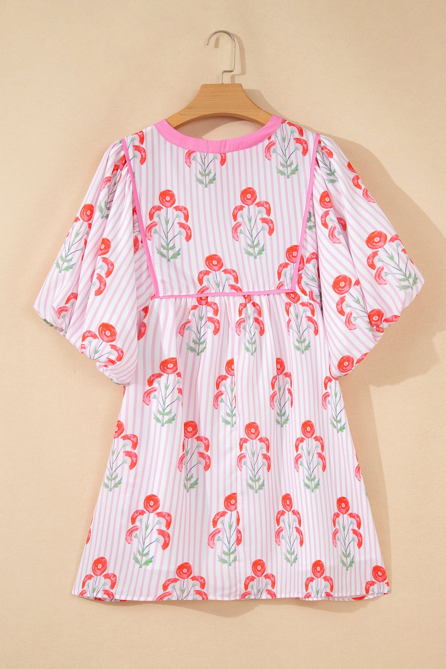 Pink Prairie Floral Mini Dress