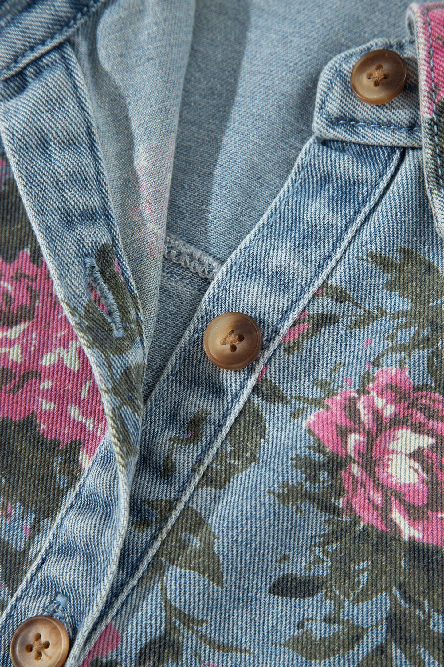 Wildflower Ruffle Denim Jacket