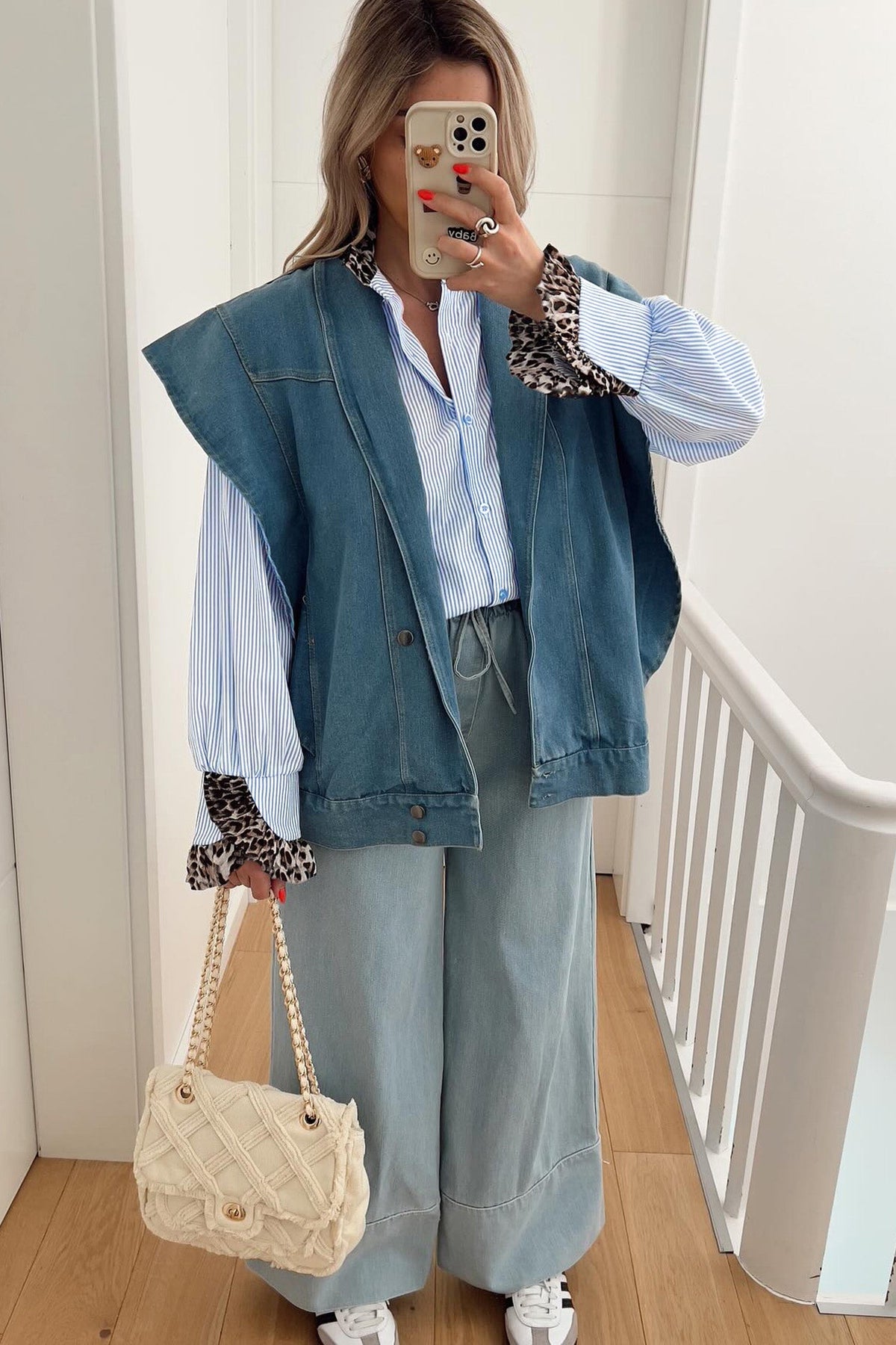 Blue Belle Leopard Ruffle Shirt