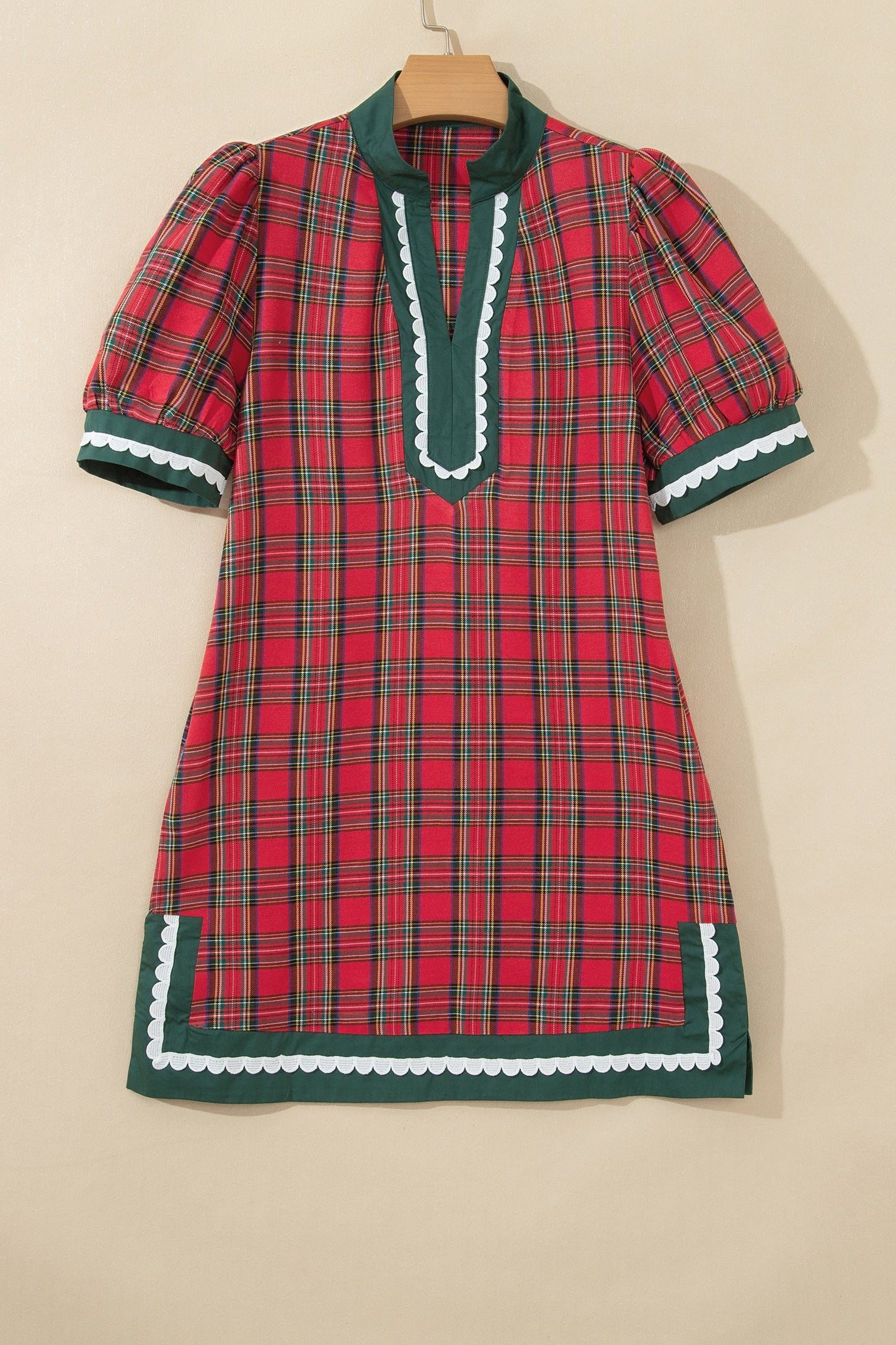 Yuletide Ranch Plaid Mini Dress