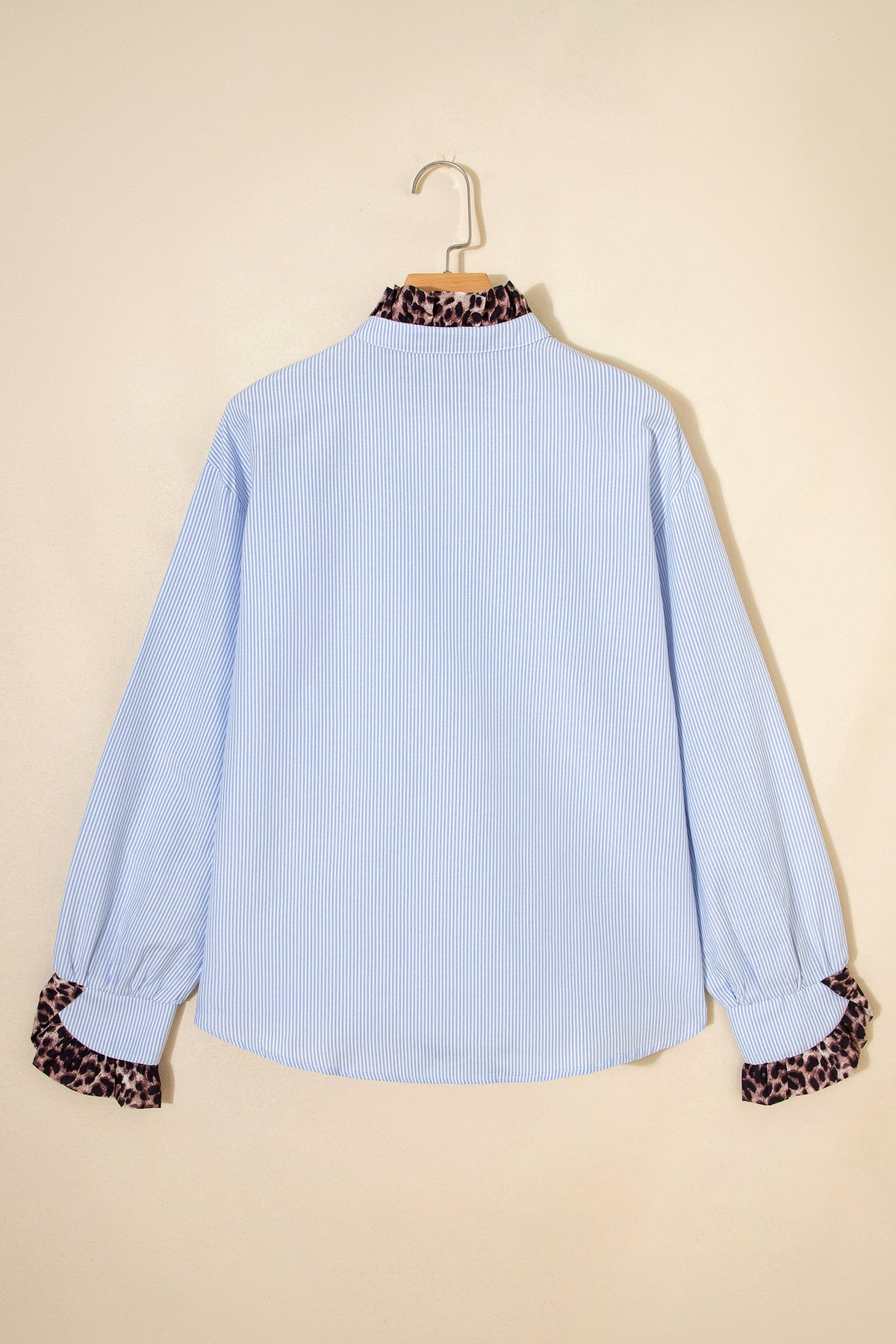 Blue Belle Leopard Ruffle Shirt