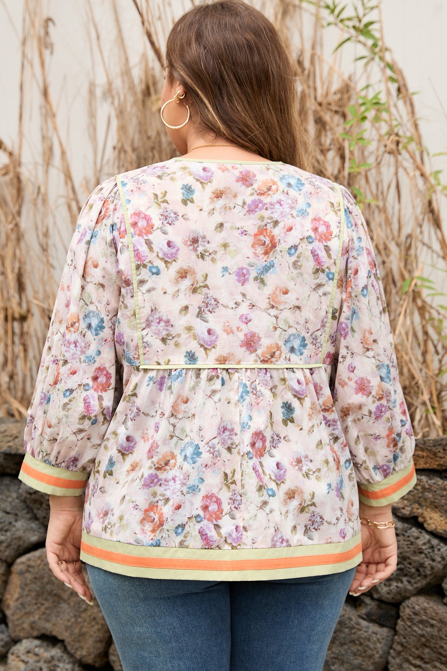 Prairie Bloom Cotton Babydoll Blouse