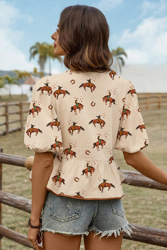 Cowgirl Charm Peplum Blouse