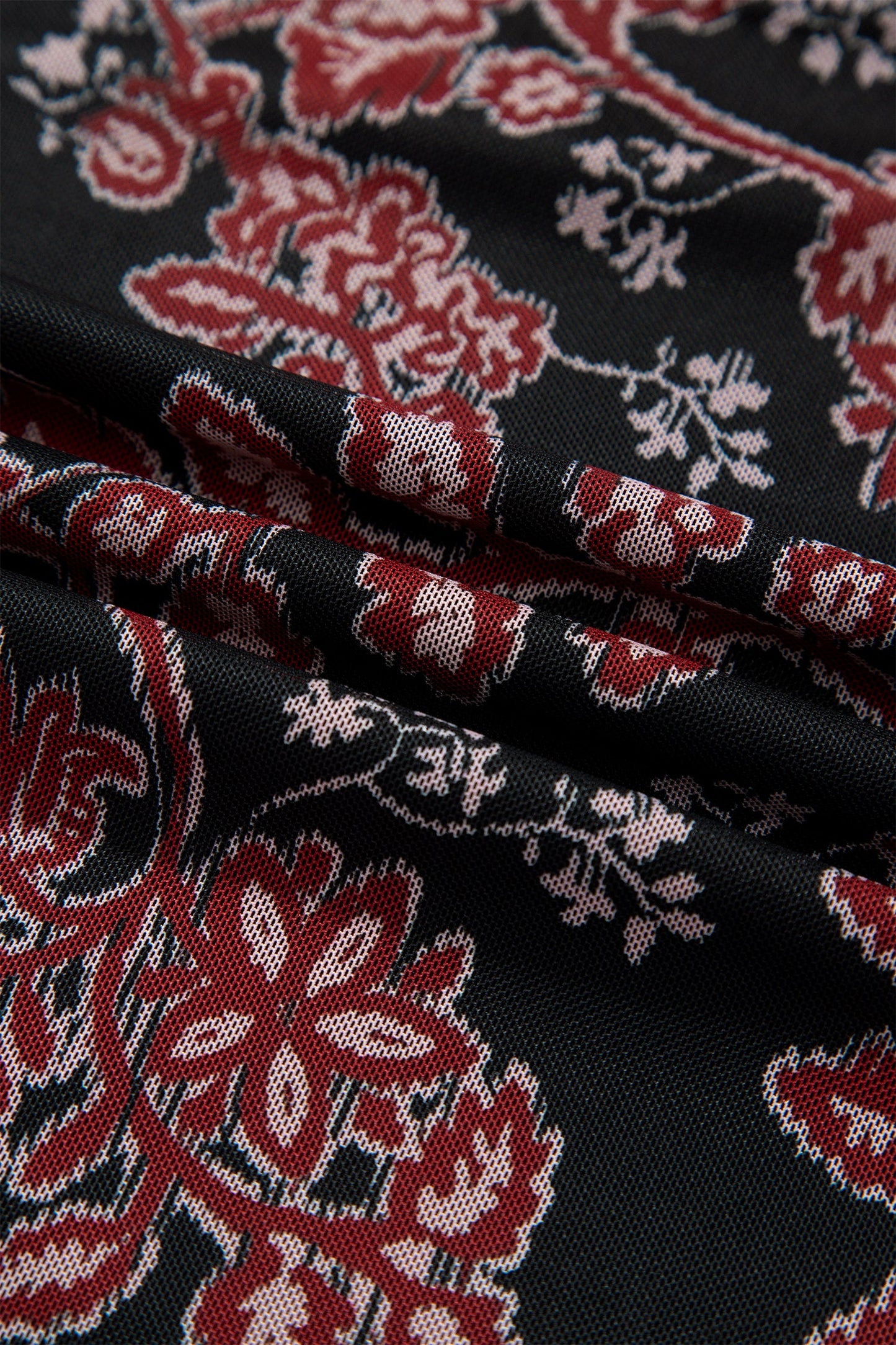 Midnight Mesa Floral Mesh Maxi Dress