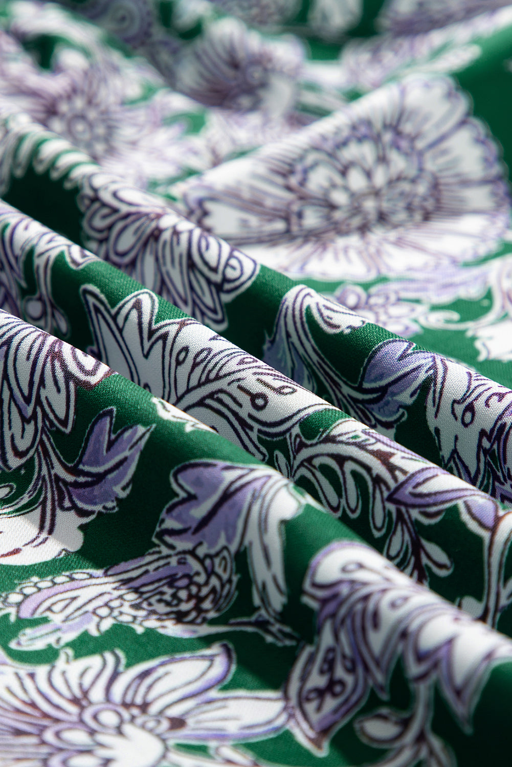 Emerald Prairie Bubble Sleeve Dress