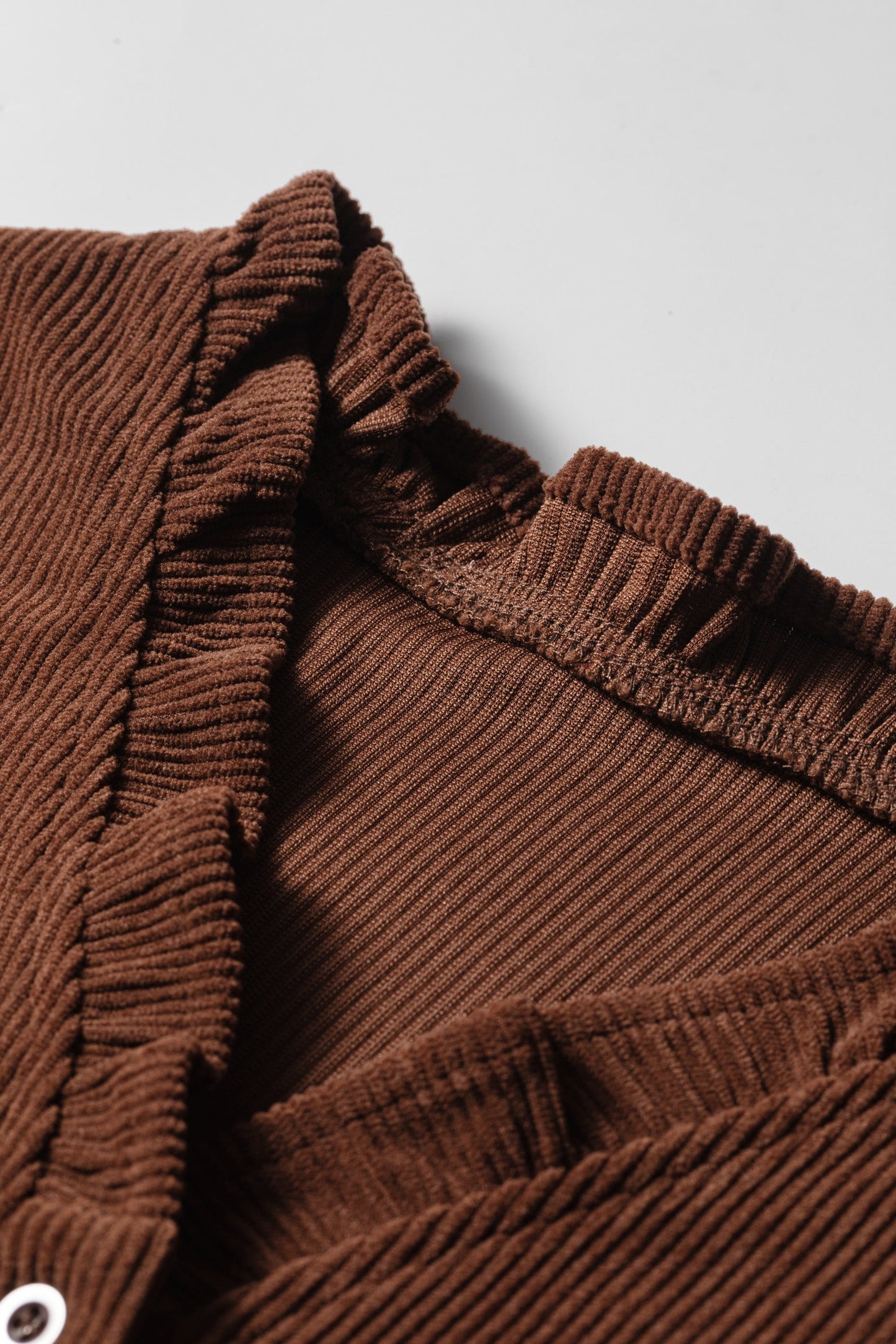The Cocoa Creek Ruffle Corduroy Shacket