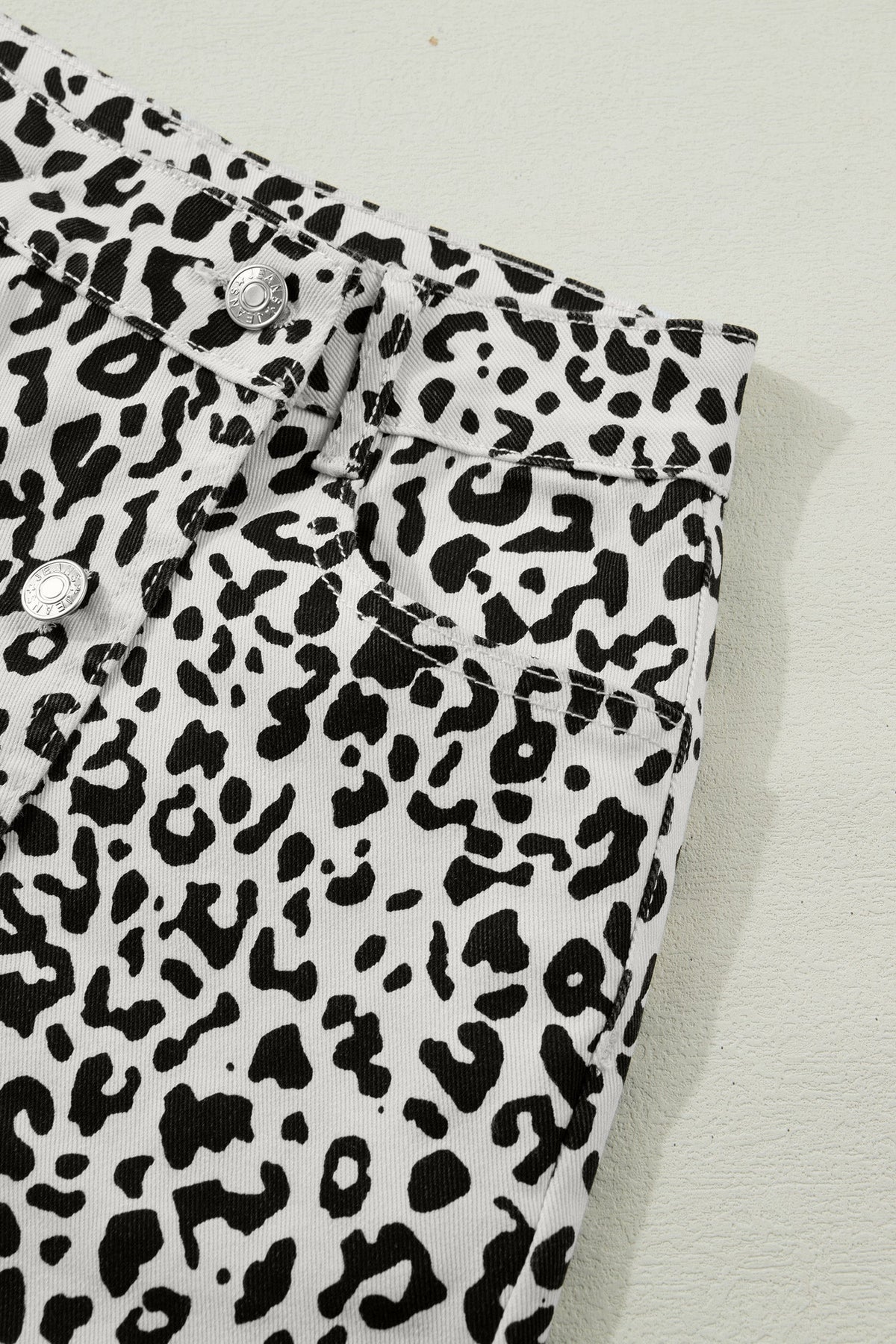 Wild Side Leopard Denim Skort