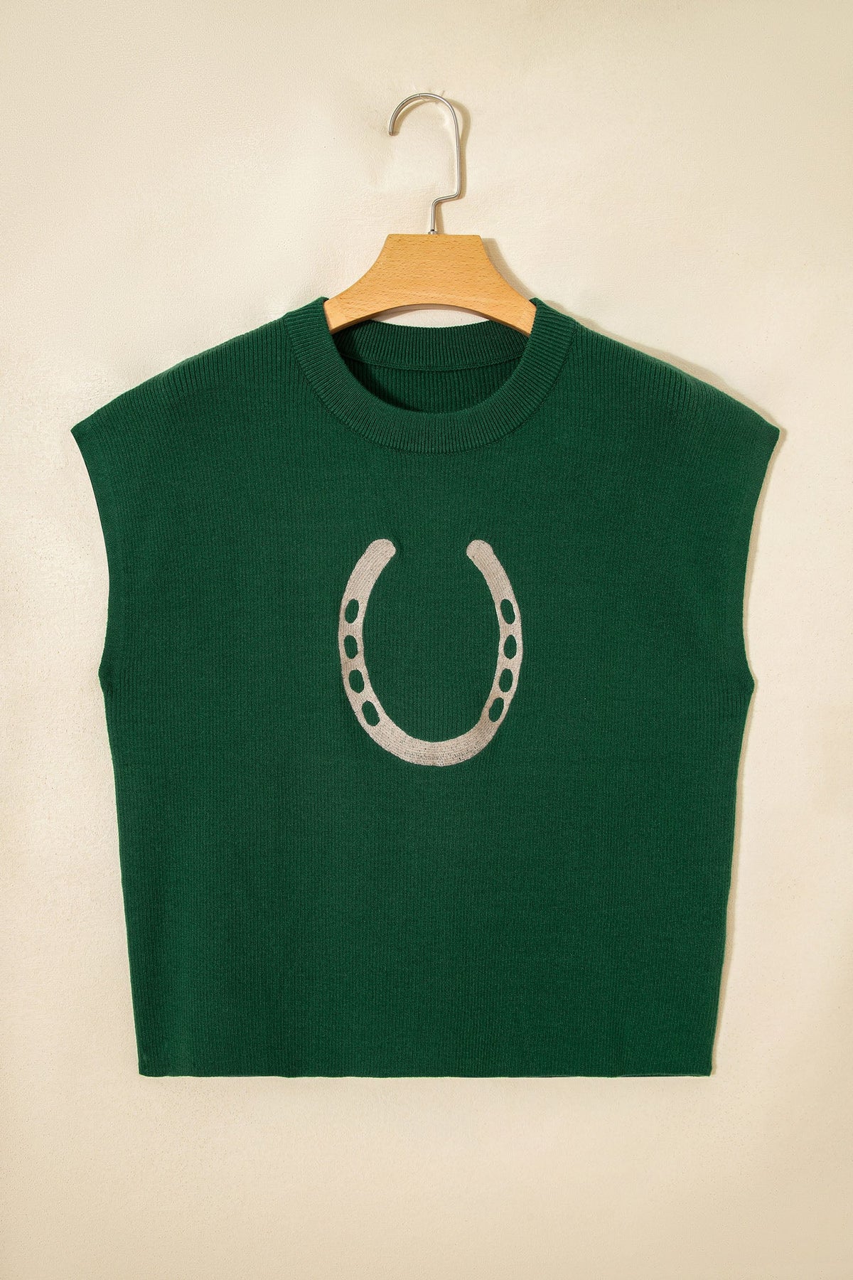 Lucky Horseshoe Western Knit Top