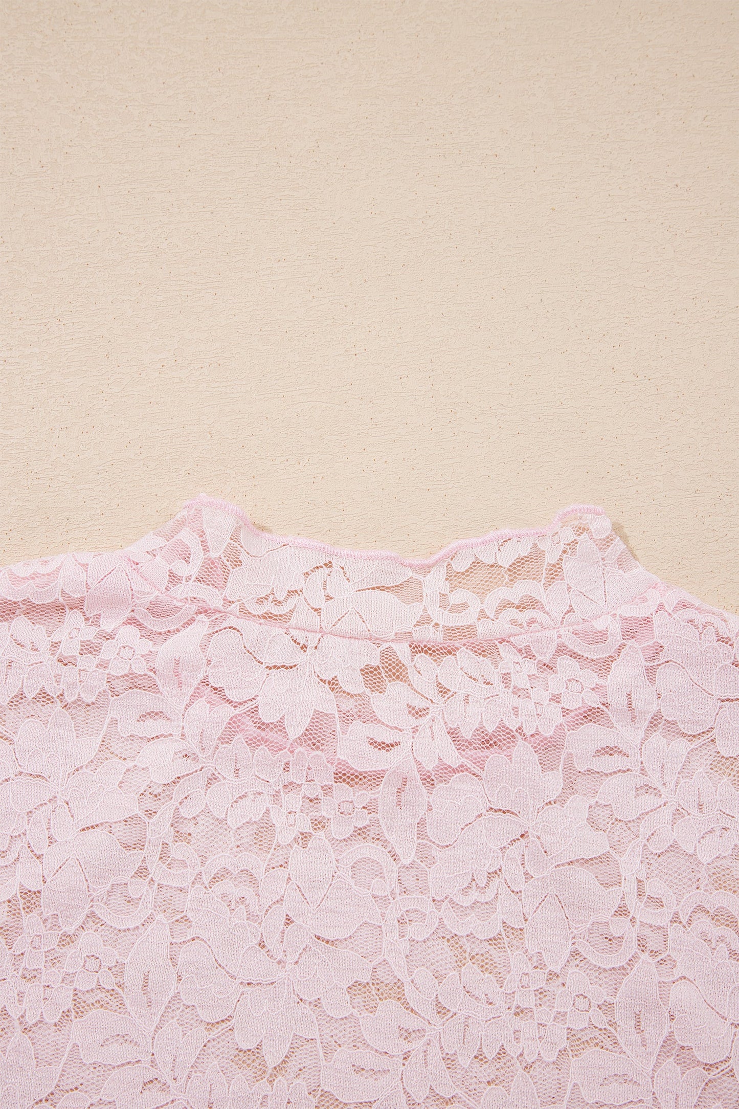 Blush & Lace High Neck Top
