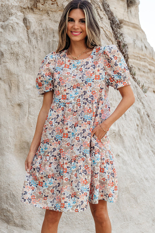 Wildflower Breeze Puff Sleeve Dress