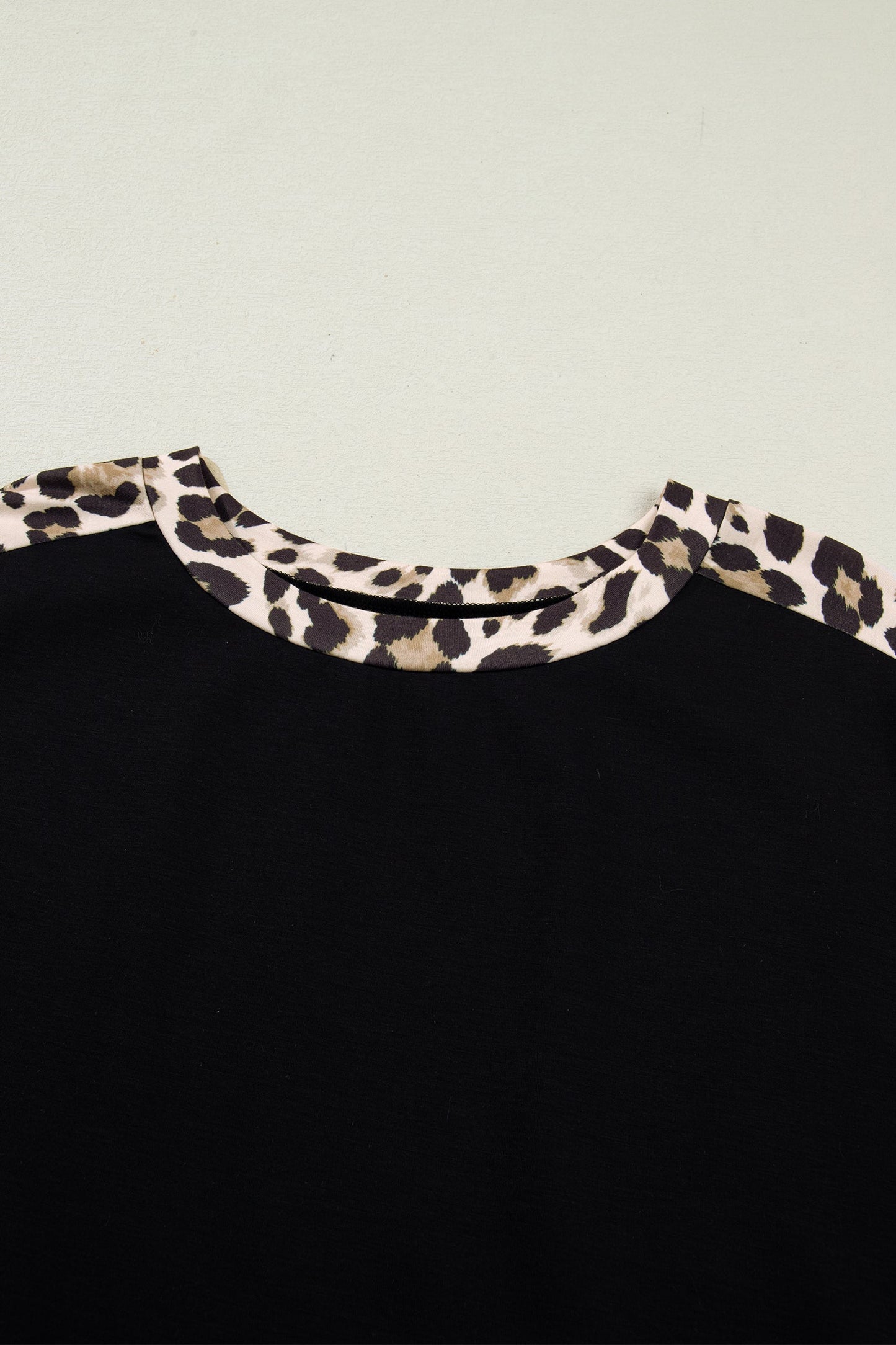 Wild Side Leopard Trim T-Shirt Dress
