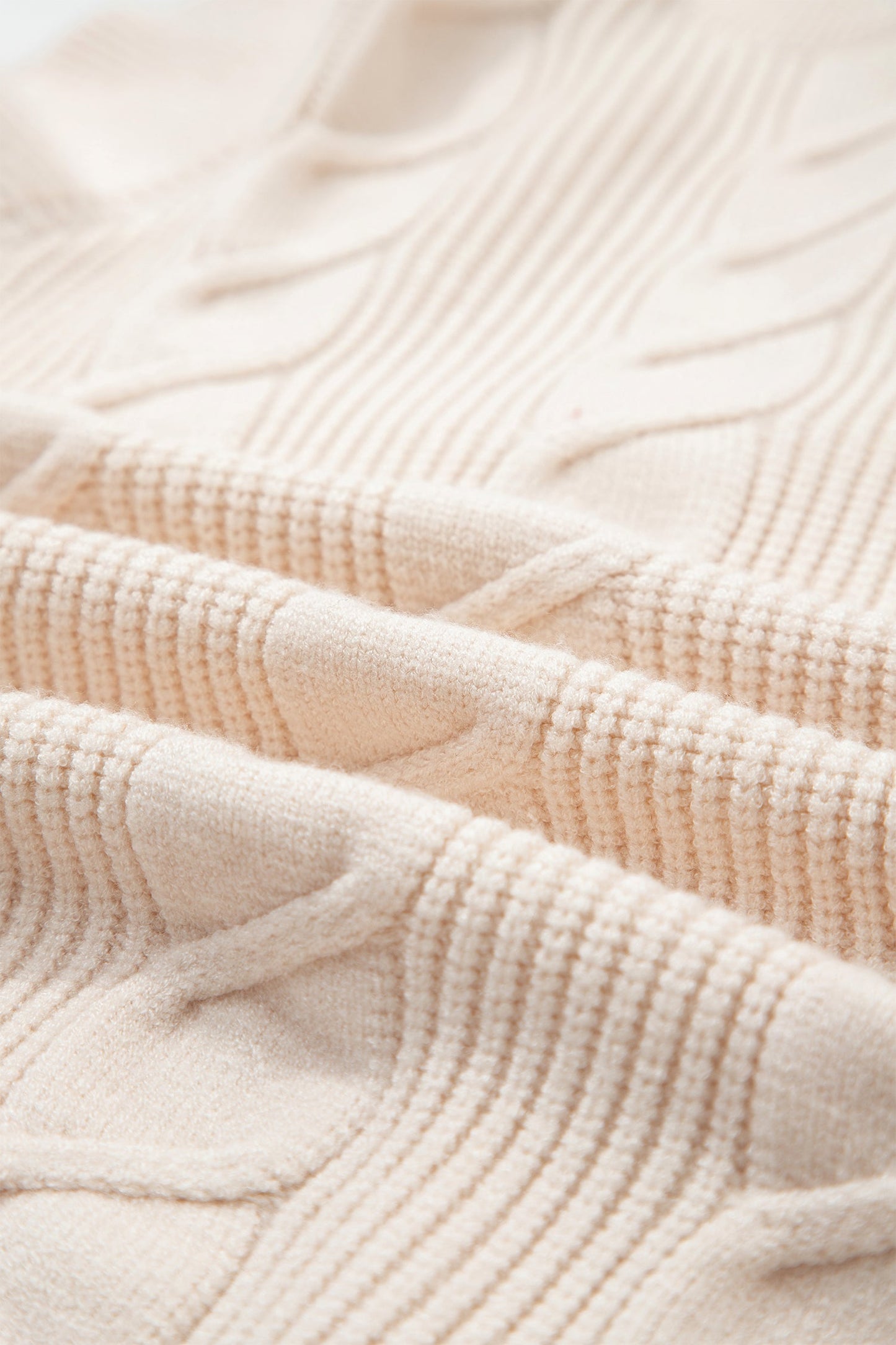 Willow Cable Knit Ruffle Sweater