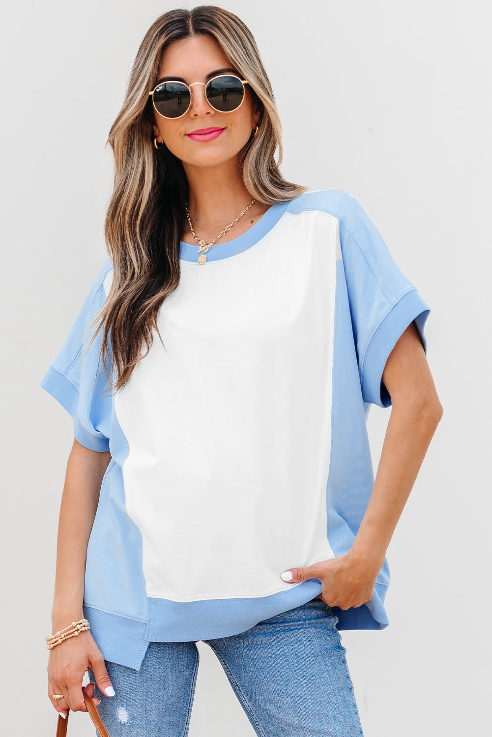 Ranch Day Colorblock Exposed Seam Tee