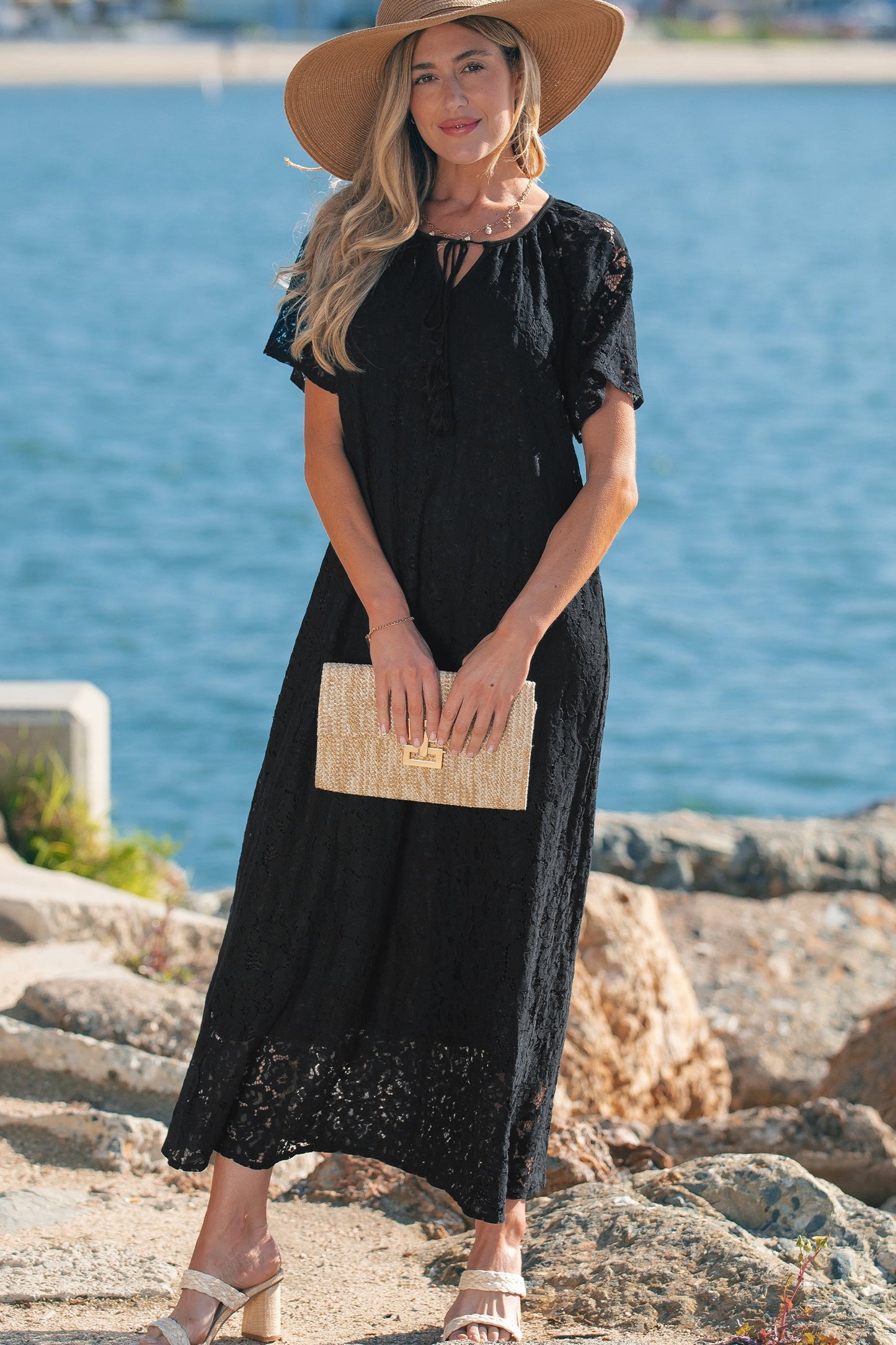 The Midnight Romance Lace Maxi Dress