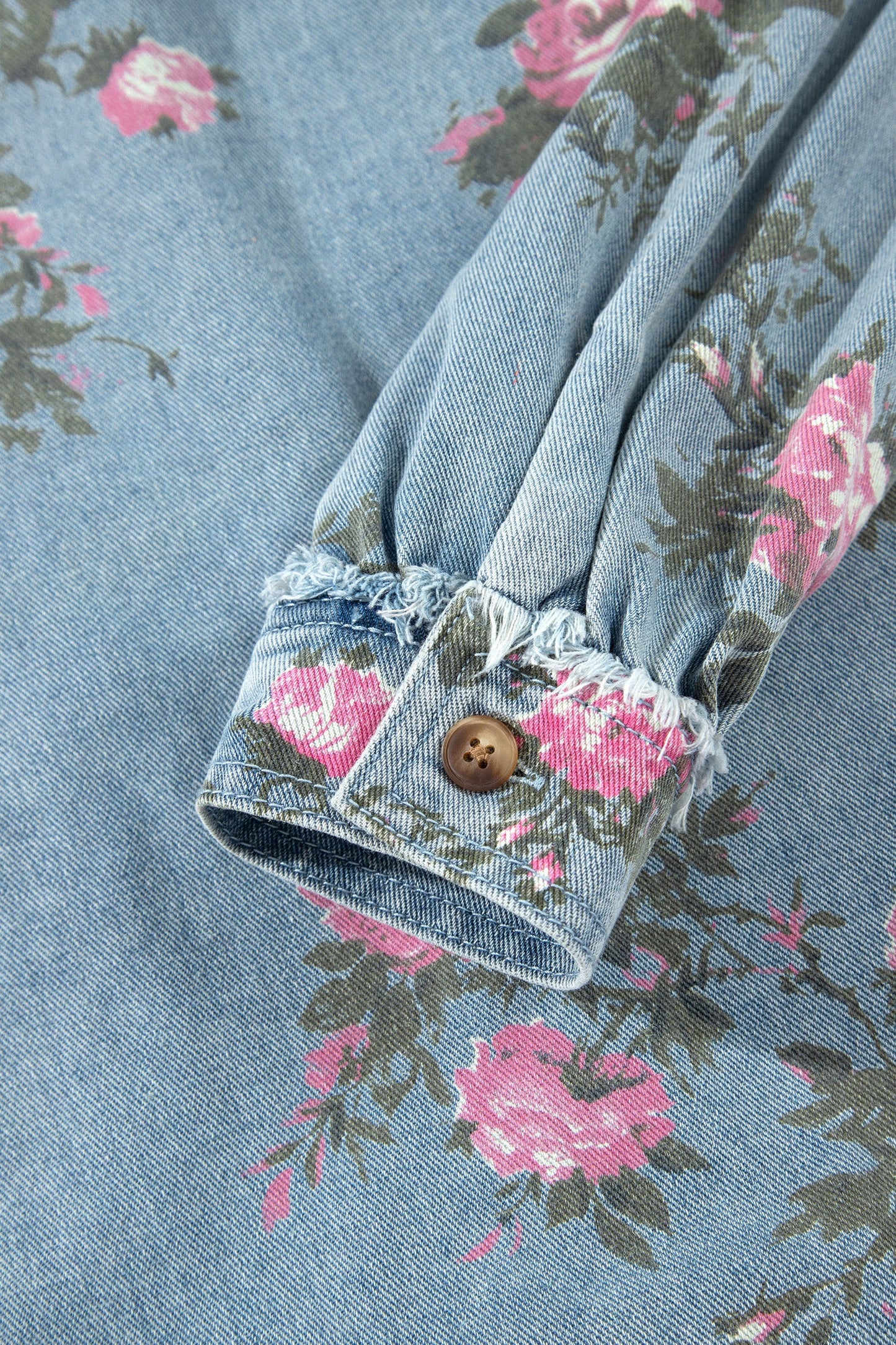 Wildflower Ruffle Denim Jacket