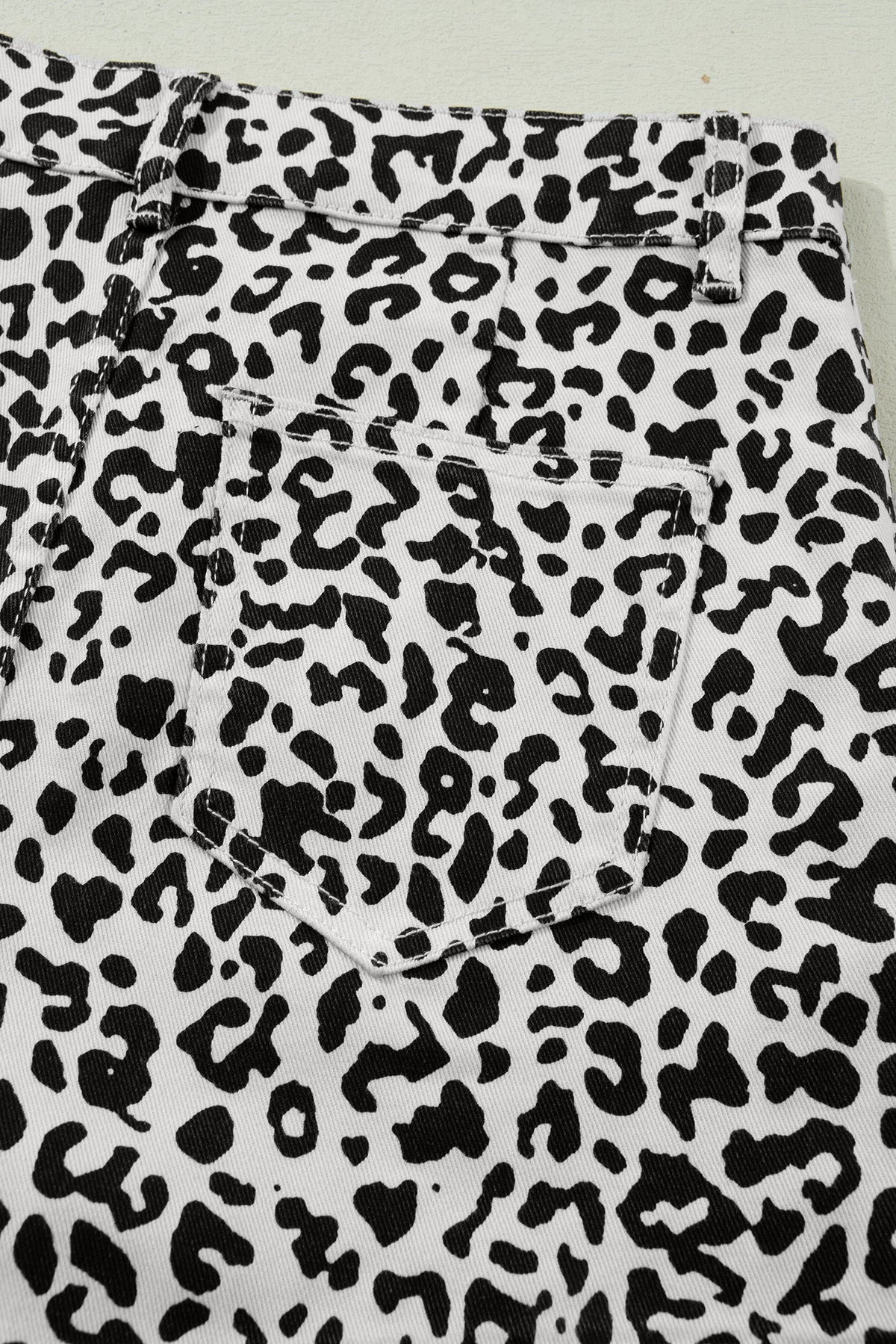 Wild Side Leopard Denim Skort
