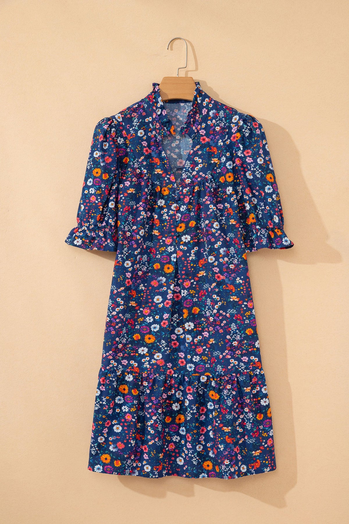 Wildflower Puff Sleeve Mini Dress
