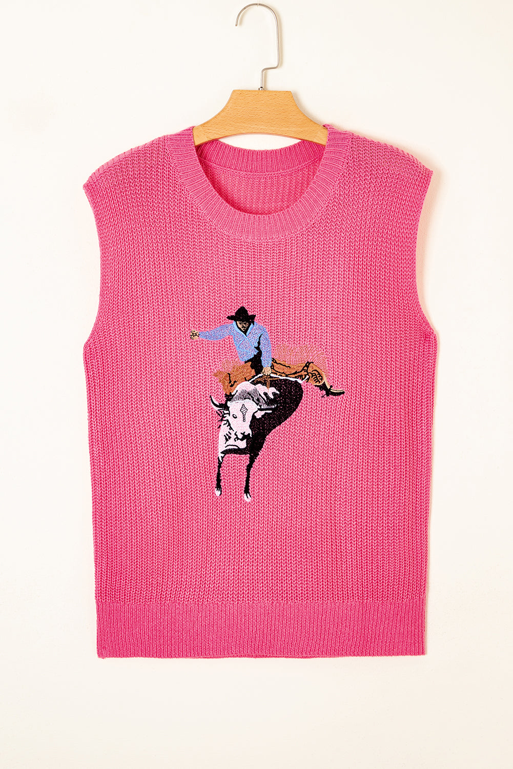 Saddle Up Embroidered Sweater Vest