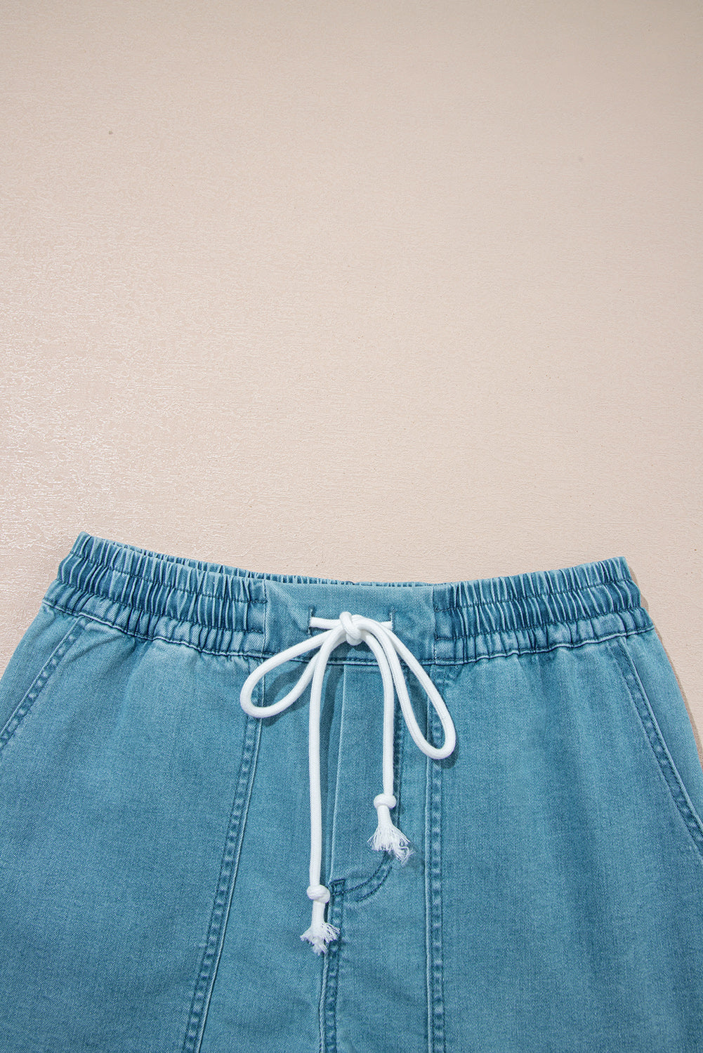 The Easy Does It Drawstring Denim Shorts