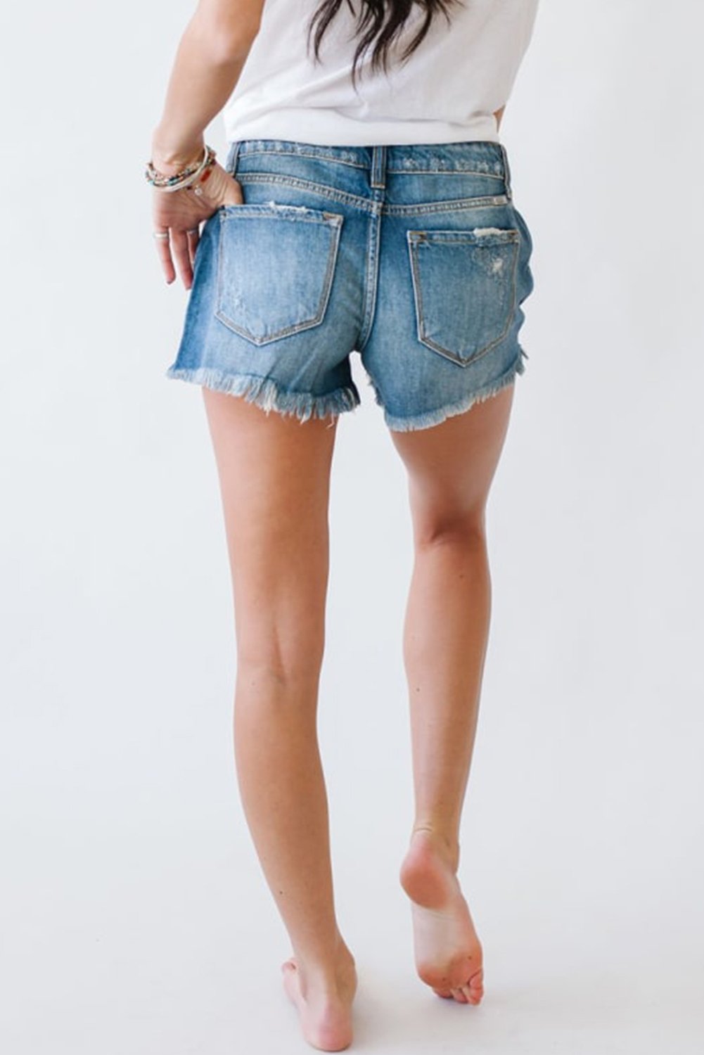 Sundown Distressed Denim Shorts