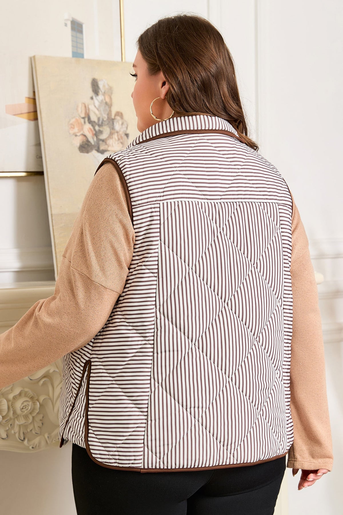 Saddle Creek Quilted Stripe Vest