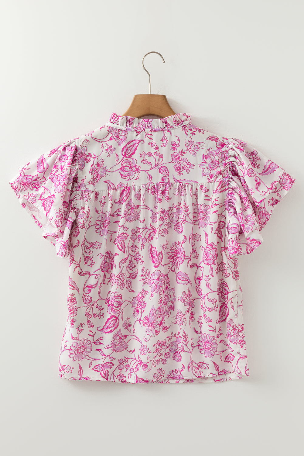 Pink Magnolia Ruffle Blouse