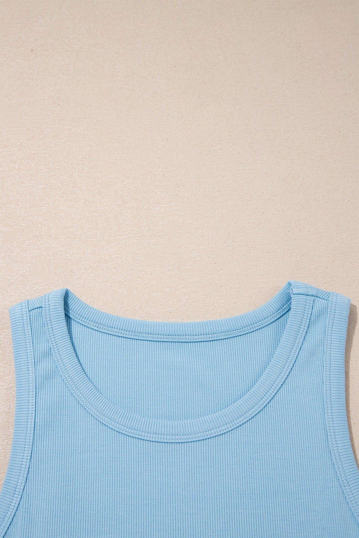 Blue Skies Ribbed Tank & Flowy Short Set