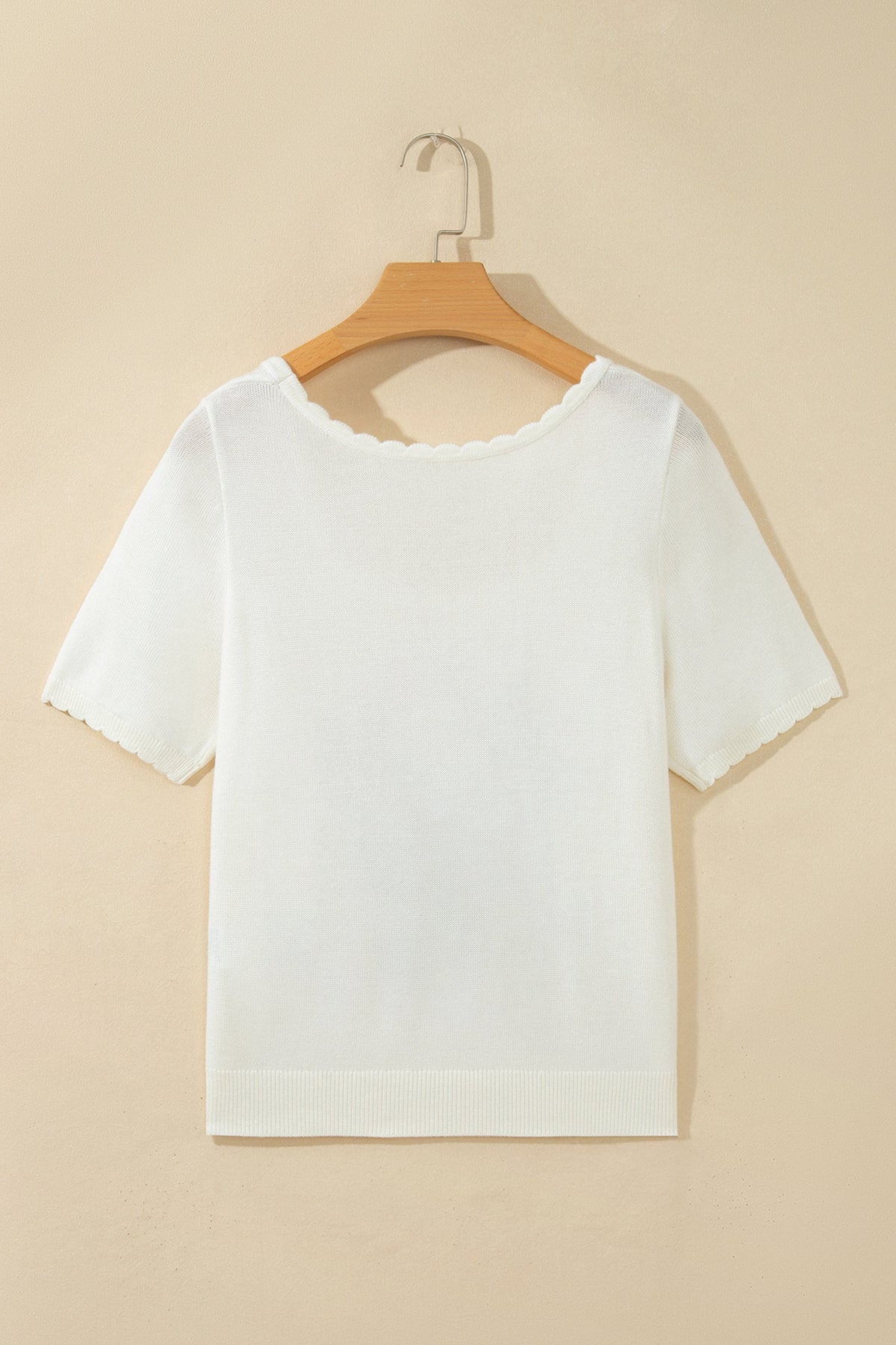 Prairie Rose Scalloped Knit Top