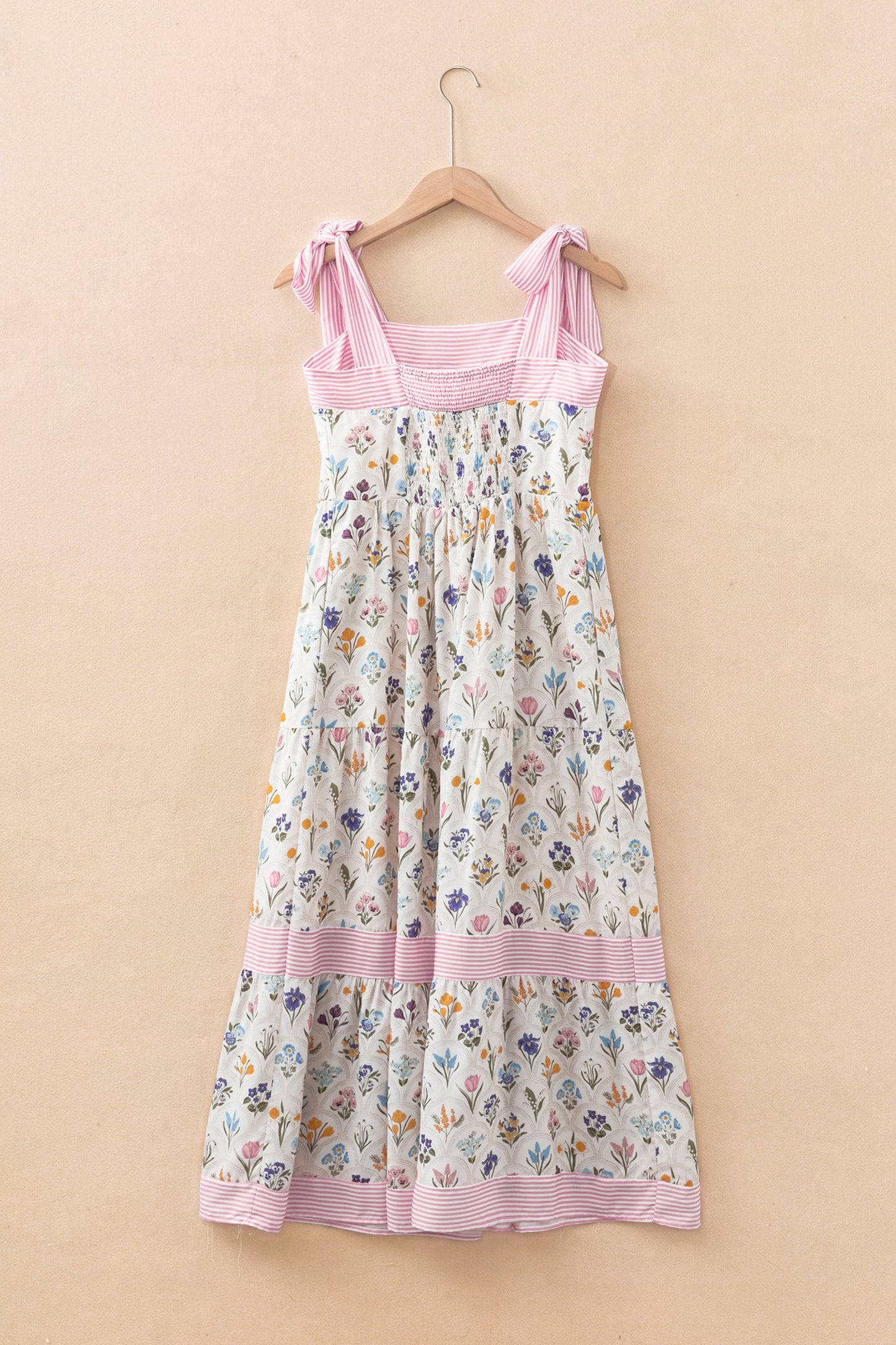 Meadow & Blush Tie-Strap Maxi Dress
